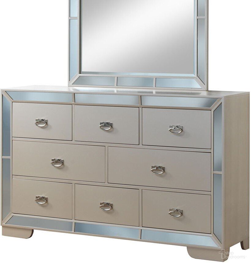 The appearance of G8100 Dresser designed by Glory in the transitional interior design. This pearl piece of furniture was selected by 1StopBedrooms from G81 Collection to add a touch of cosiness and style into your home. Sku: G8100-D-Dresser. Material: Wood.