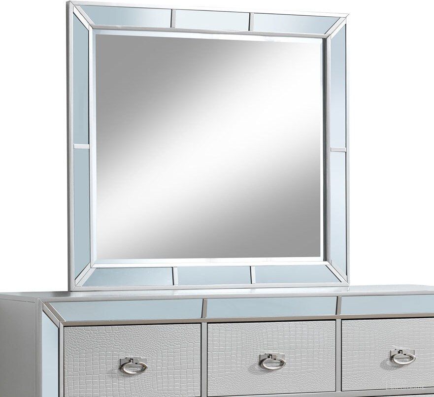 The appearance of G8105 Mirror designed by Glory in the transitional interior design. This gray piece of furniture was selected by 1StopBedrooms from G81 Collection to add a touch of cosiness and style into your home. Sku: G8105-M-Mirror. Material: Wood.