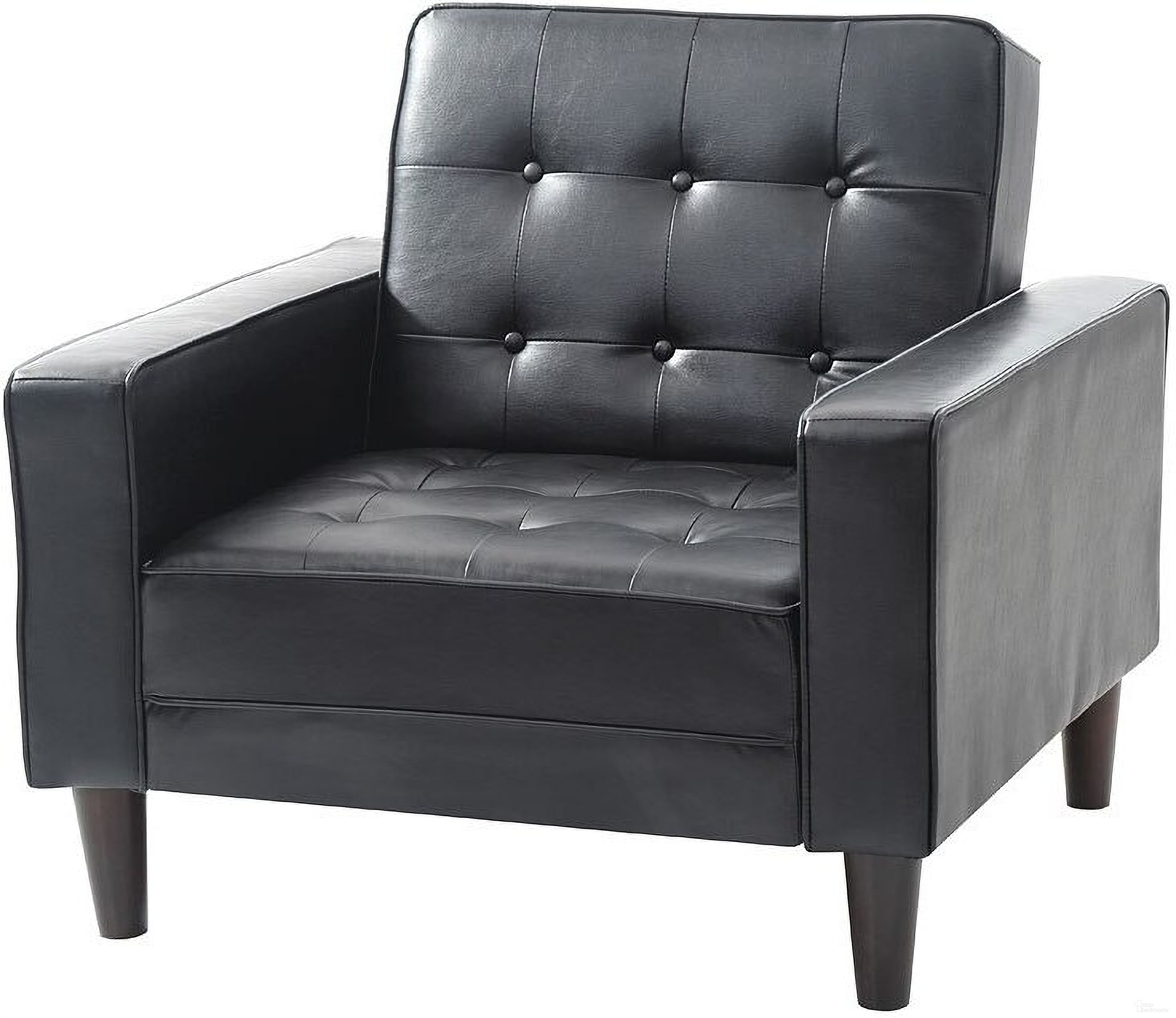 The appearance of G843A Chair Bed (Black) designed by Glory in the modern / contemporary interior design. This black piece of furniture  was selected by 1StopBedrooms from G84 Collection to add a touch of cosiness and style into your home. Sku: G843A-C Box 1;G843A-C Box 2. Material: Faux Leather.