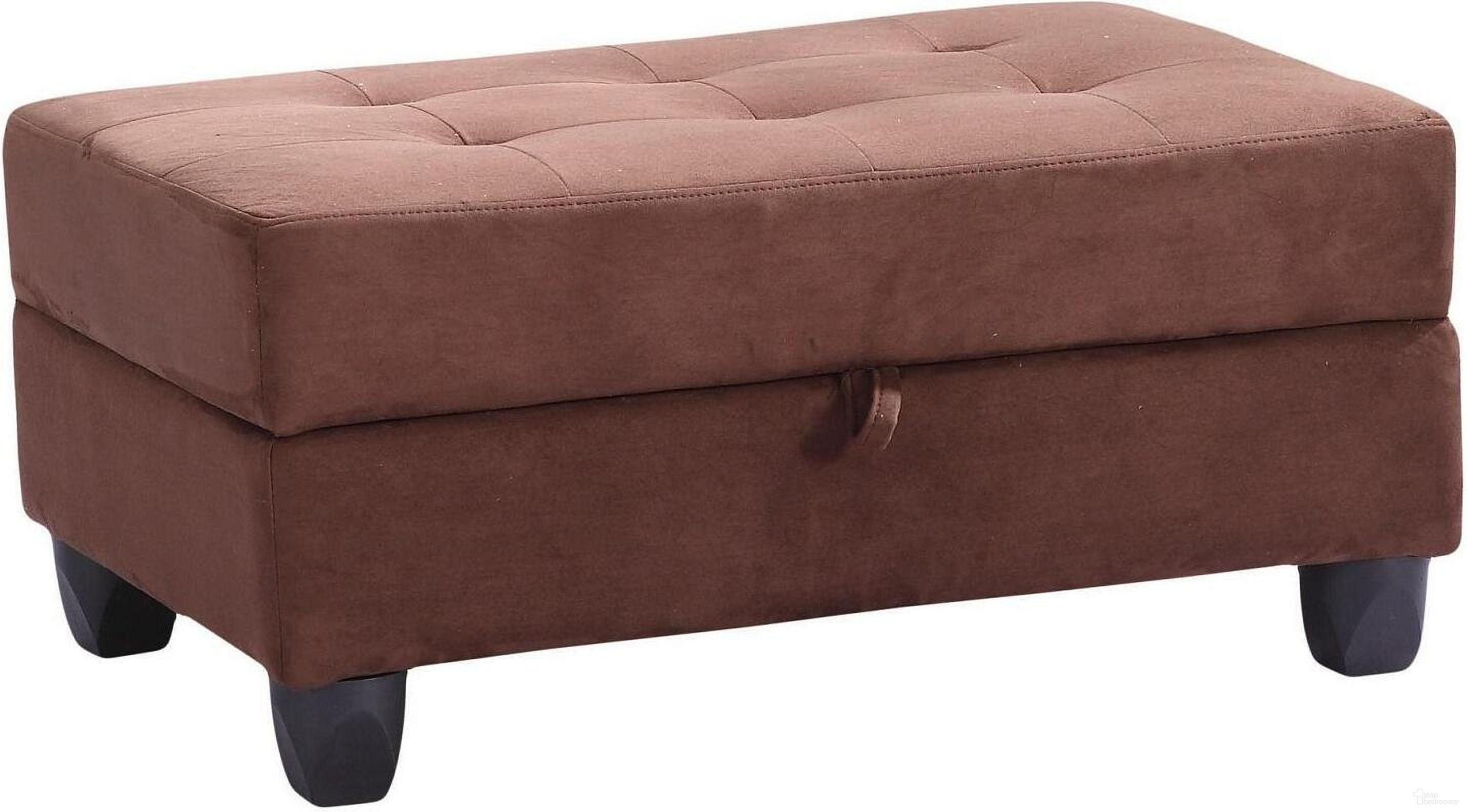 Glory Furniture Fabric Ottoman Chocolate