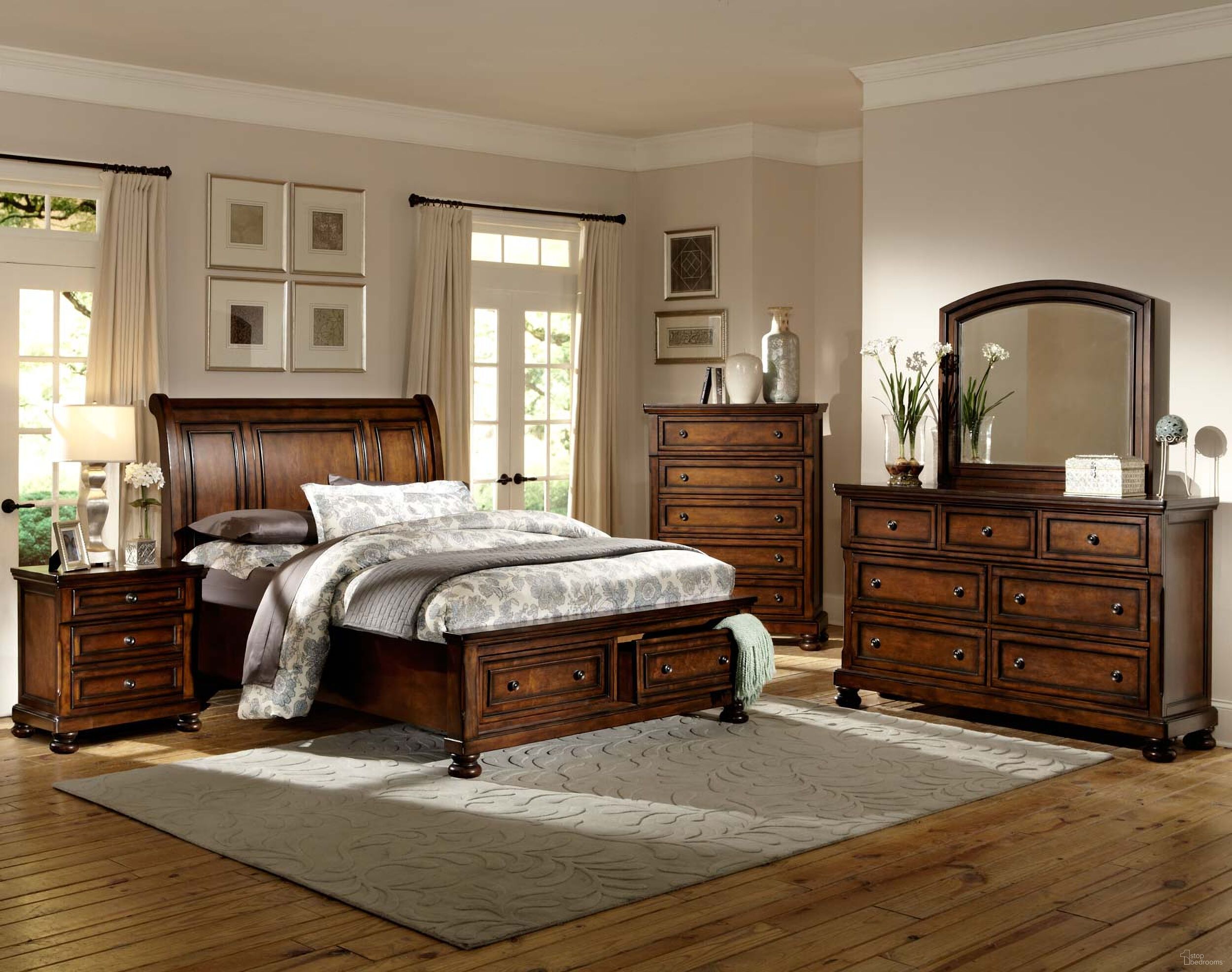 The appearance of Cumberland Platform Storage Bedroom Set designed by Homelegance in the transitional interior design. This brown piece of furniture  was selected by 1StopBedrooms from Cumberland Collection to add a touch of cosiness and style into your home. Sku: 2159-1;2159-2NF;2159-3;2159-4. Bed Type: Storage Bed. Material: Wood. Bed Size: Queen.