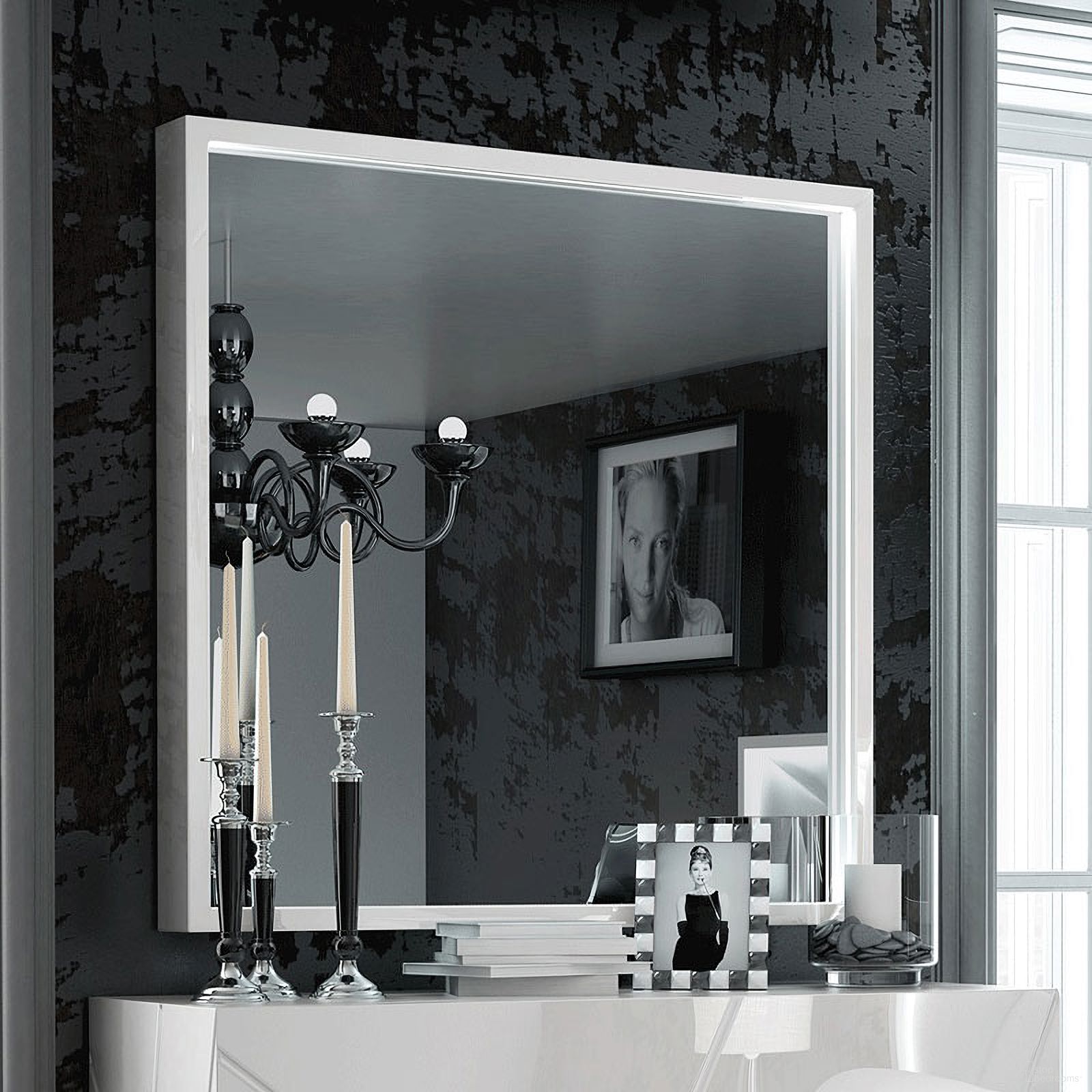 The appearance of Kiu Single Dresser Mirror designed by ESF in the modern / contemporary interior design. This white high gloss piece of furniture was selected by 1StopBedrooms from Kiu Collection to add a touch of cosiness and style into your home. Sku: KIUMIRROR. Material: MDF.