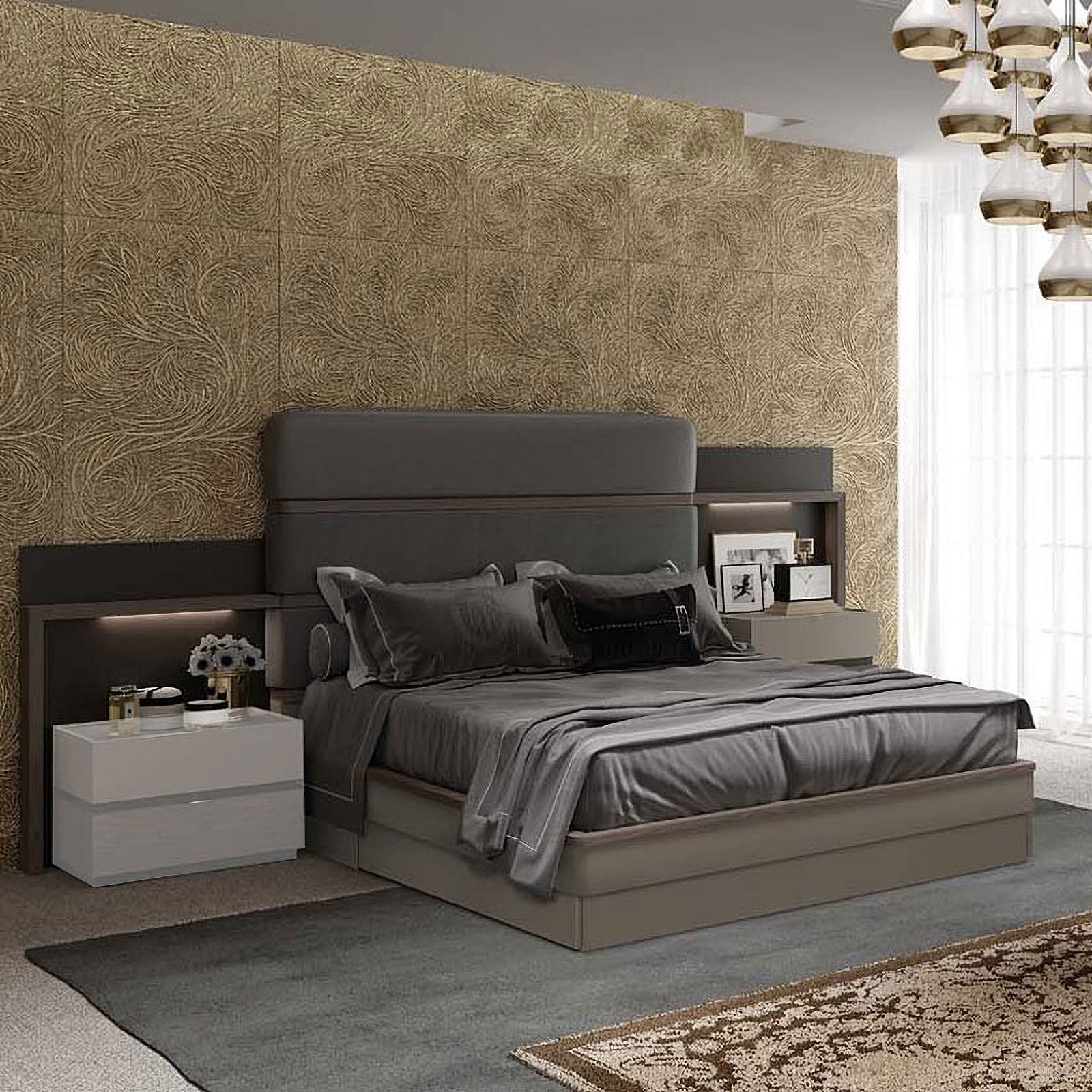 The appearance of Leo Storage Bed (King) designed by ESF in the modern / contemporary interior design. This brown and walnut piece of furniture was selected by 1StopBedrooms from Leo Collection to add a touch of cosiness and style into your home. Sku: LEOBEDKS;LEOSTORAGEKITKS. Bed Type: Storage Bed. Bed Size: King.