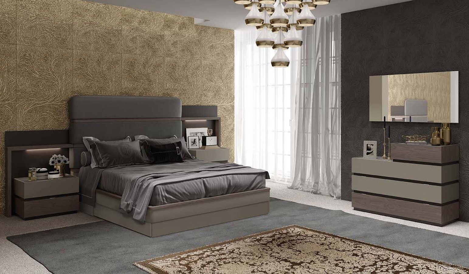 The appearance of Leo Storage Bedroom Set designed by ESF in the modern / contemporary interior design. This brown piece of furniture was selected by 1StopBedrooms from Leo Collection to add a touch of cosiness and style into your home. Sku: LEOBEDQS;LEOSTORAGEKITQS;LEONS2DR. Bed Type: Storage Bed. Bed Size: Queen. Material: MDF.