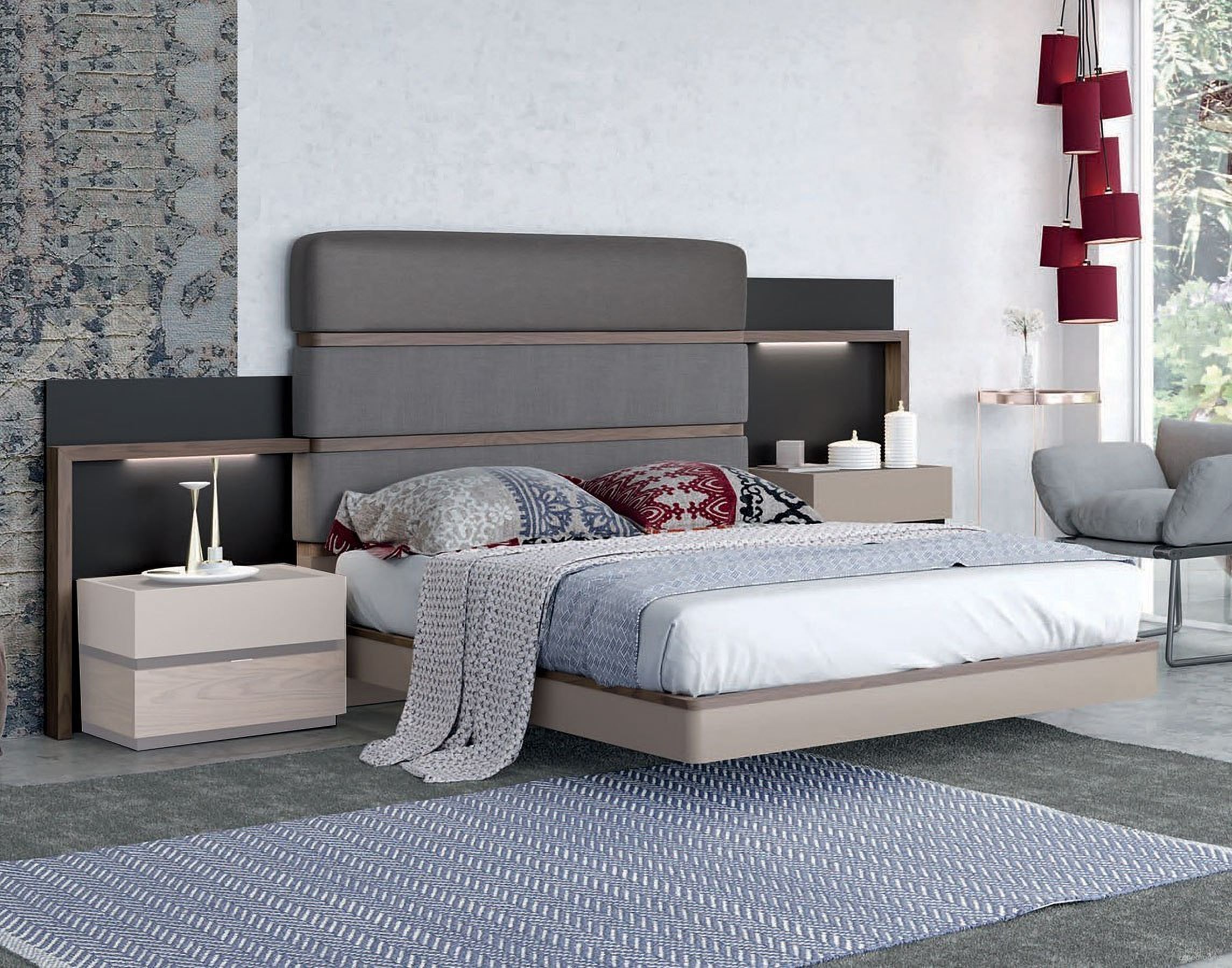 The appearance of Leo Platform Bed (Queen) designed by ESF in the modern / contemporary interior design. This brown and walnut piece of furniture  was selected by 1StopBedrooms from Leo Collection to add a touch of cosiness and style into your home. Sku: LEOBEDQS. Bed Type: Platform Bed. Material: Leather. Bed Size: Queen.