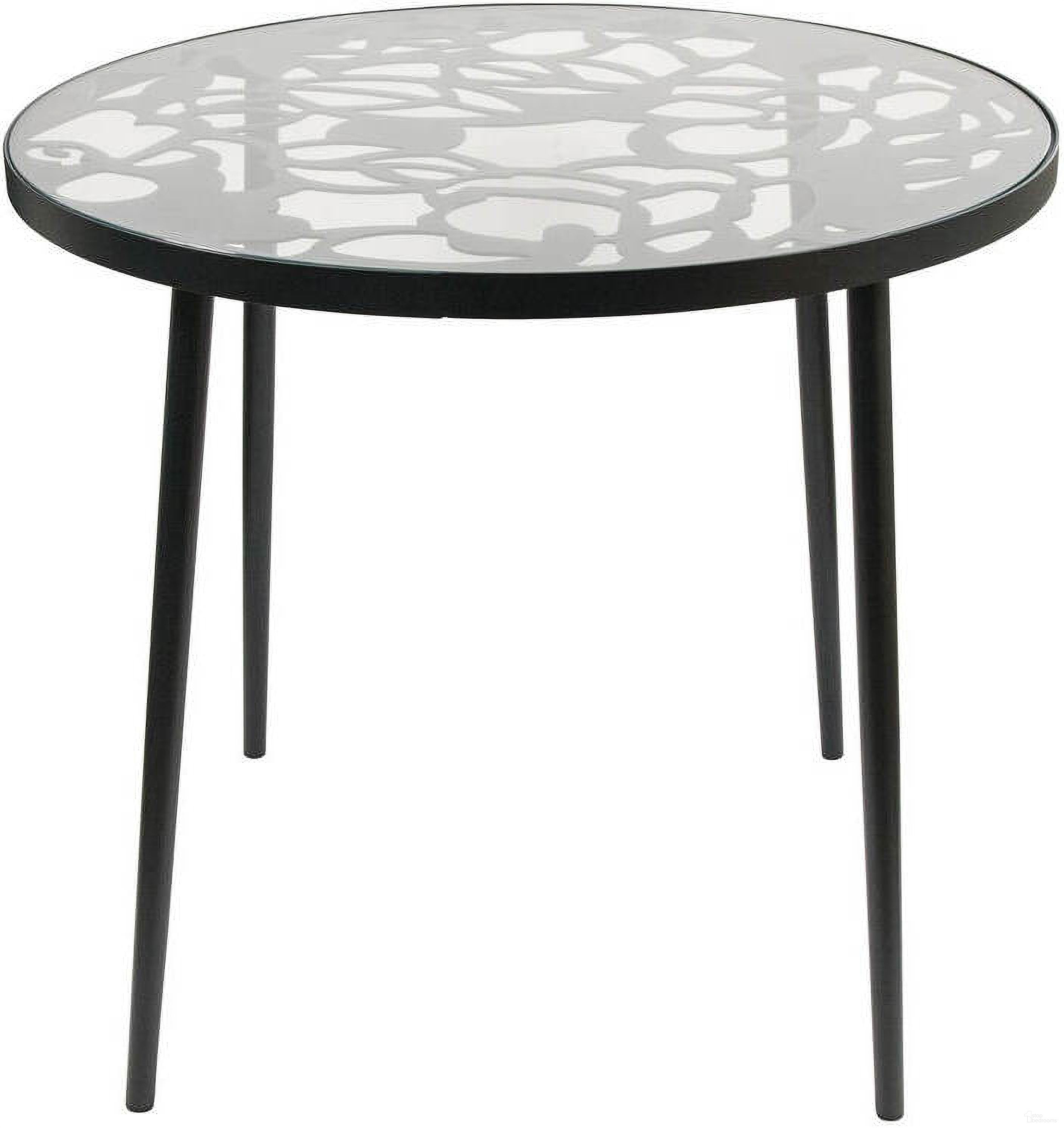 The appearance of LeisureMod Devon Black Tree Dining Table designed by LeisureMod in the modern / contemporary interior design. This black piece of furniture was selected by 1StopBedrooms from Devon Collection to add a touch of cosiness and style into your home. Sku: DT31BL. Table Top Shape: Round. Material: Aluminum.