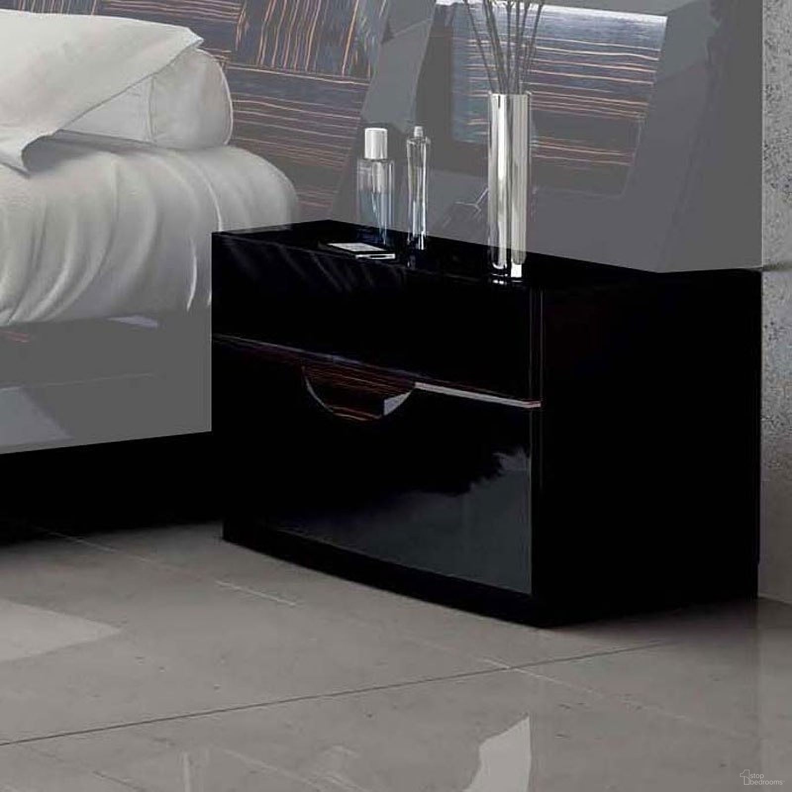 The appearance of Marbella Nightstand designed by ESF in the modern / contemporary interior design. This black high gloss piece of furniture was selected by 1StopBedrooms from Marbella Collection to add a touch of cosiness and style into your home. Sku: MARBELLAN/S. Material: MDF.