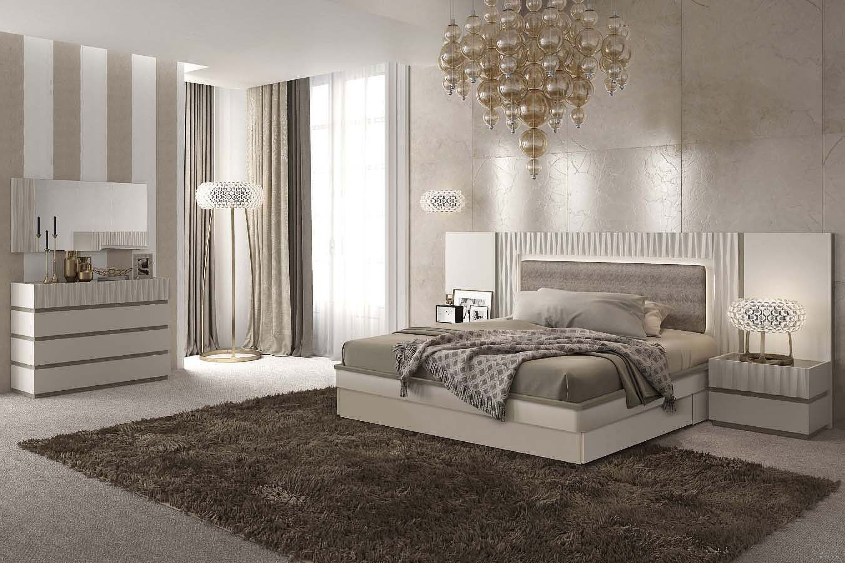 The appearance of Marina Storage Bedroom Set designed by ESF in the modern / contemporary interior design. This ivory piece of furniture  was selected by 1StopBedrooms from Marina Collection to add a touch of cosiness and style into your home. Sku: MARINABEDQS;MARINASTORAGEKITQS;MARINANS. Bed Type: Storage Bed. Bed Size: Queen. Material: MDF.