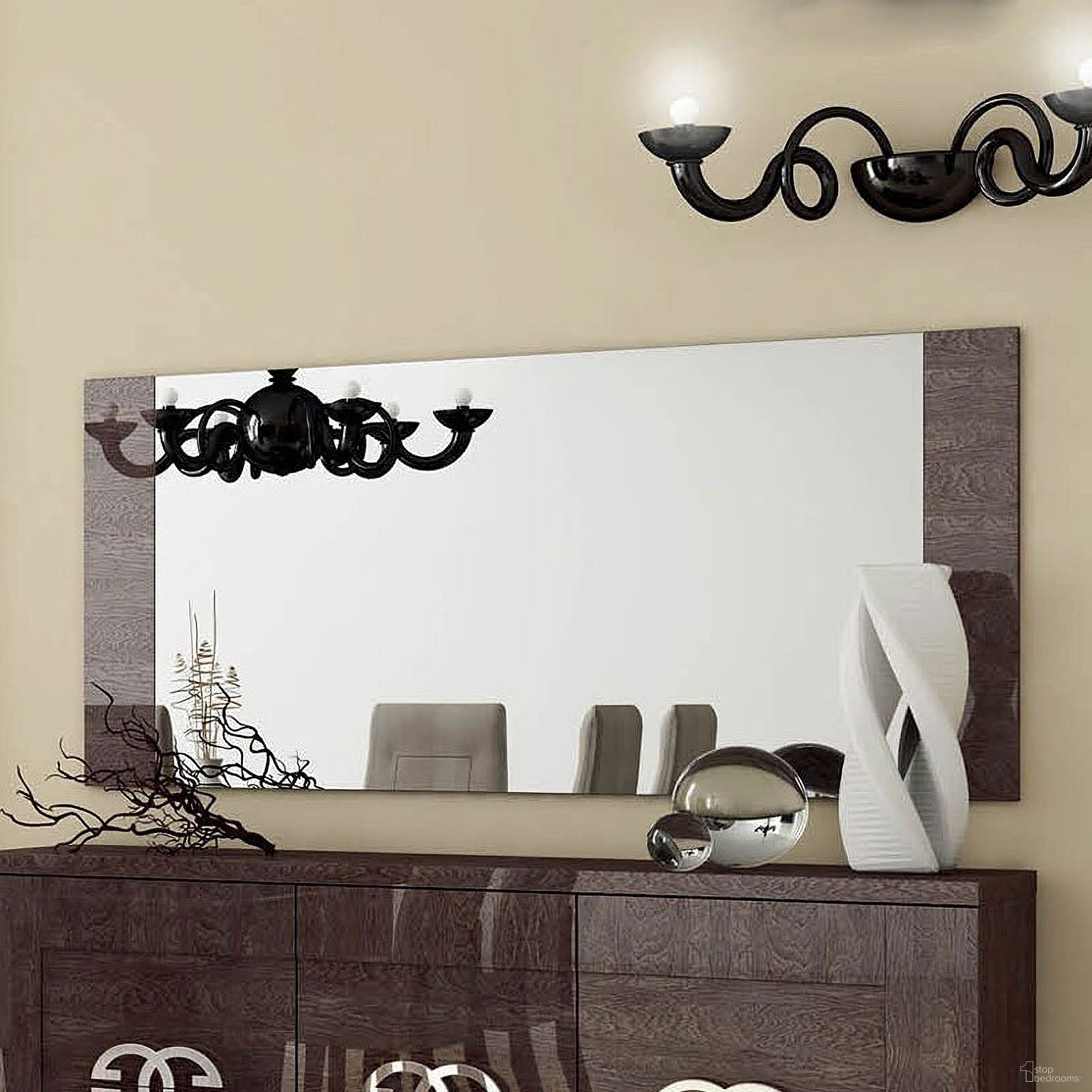 The appearance of Prestige Buffet Mirror designed by ESF in the modern / contemporary interior design. This cognac birch piece of furniture was selected by 1StopBedrooms from Prestige Collection to add a touch of cosiness and style into your home. Sku: PRESTIGEBUFFETMIRROR. Material: MDF.