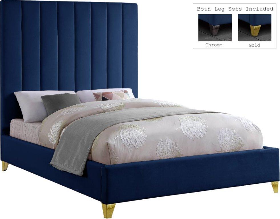 Via Green Velvet King Bed by Meridian | 1StopBedrooms