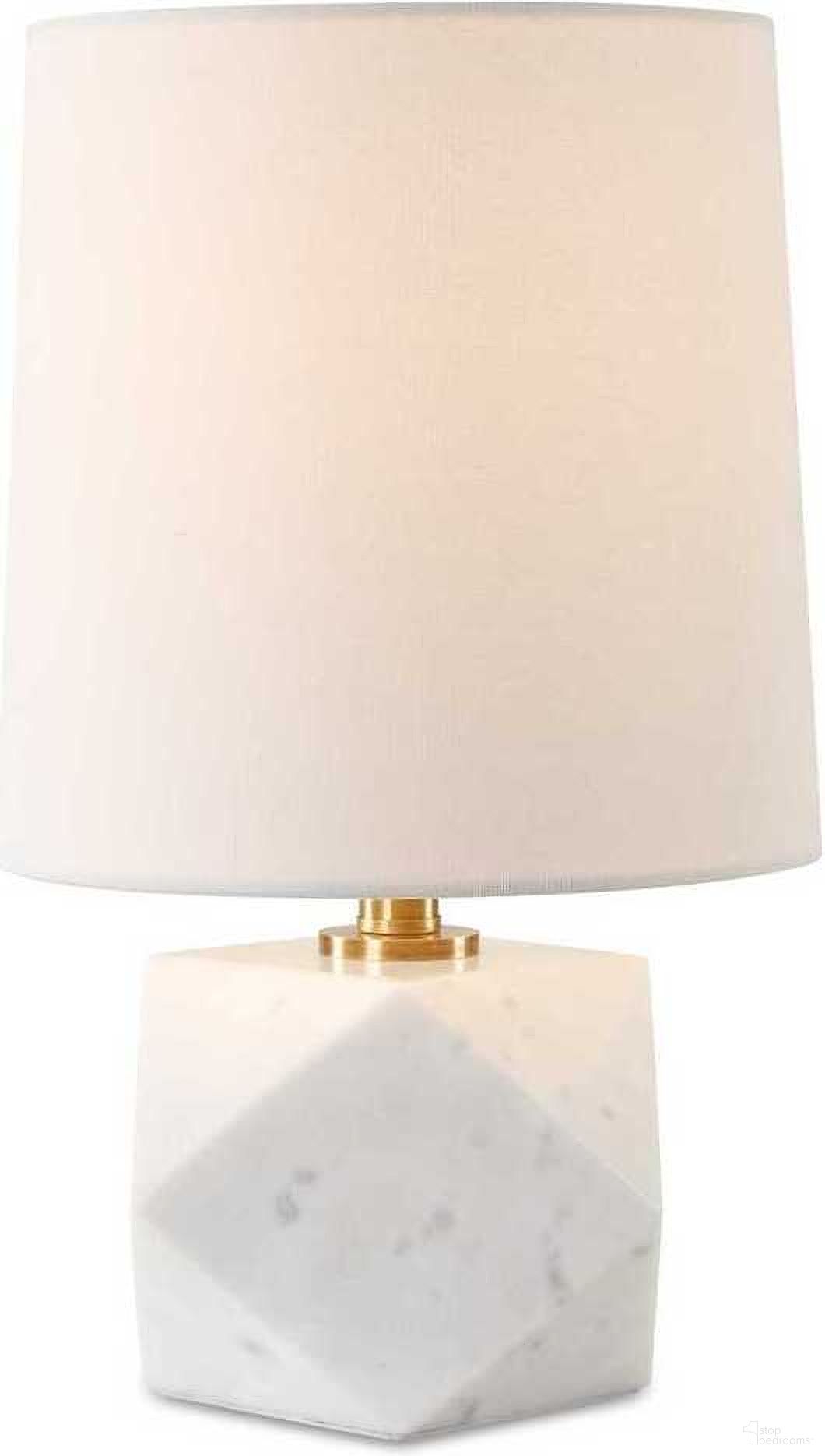 A Cut Above Table Lamp In Gold and White