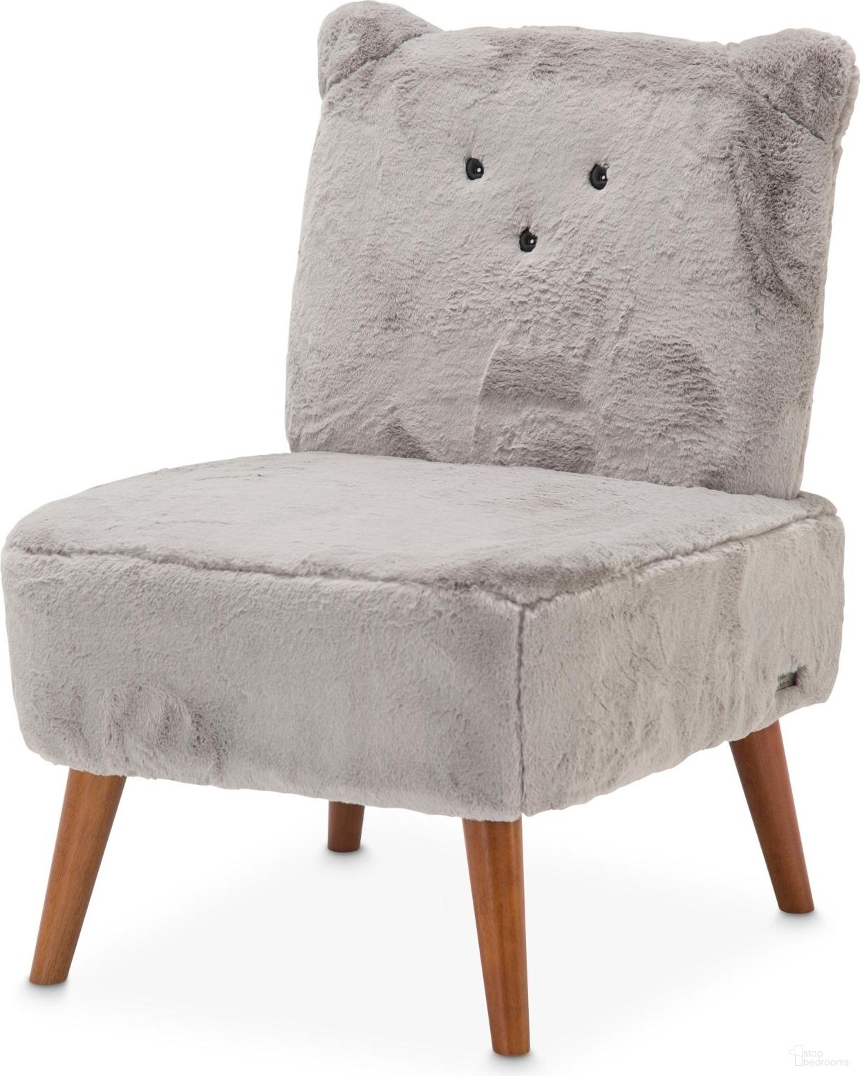 The appearance of A La Carte Silicon Babies Kitten Accent Chair designed by Michael Amini in the transitional interior design. This gray piece of furniture was selected by 1StopBedrooms from A La Carte Collection to add a touch of cosiness and style into your home. Sku: KIA-KITT830-GRY-45. Material: Polyester.