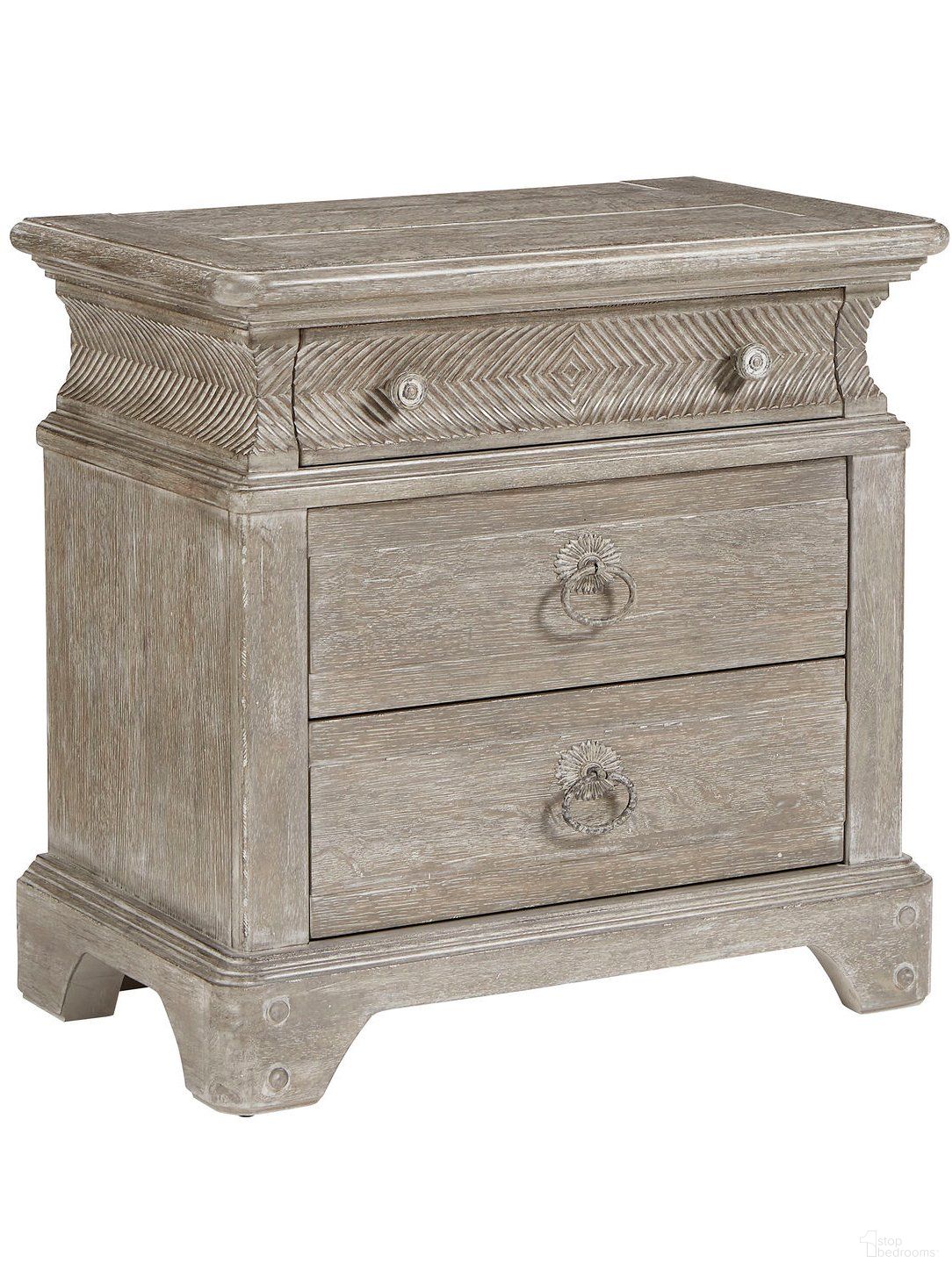 The appearance of A.R.T. Furniture Summer Creek Light-Keepers Bedside Chest designed by A.R.T. in the country / farmhouse interior design. This oak piece of furniture was selected by 1StopBedrooms from Summer Creek Collection to add a touch of cosiness and style into your home. Sku: 251143-1303. Material: Parawood.