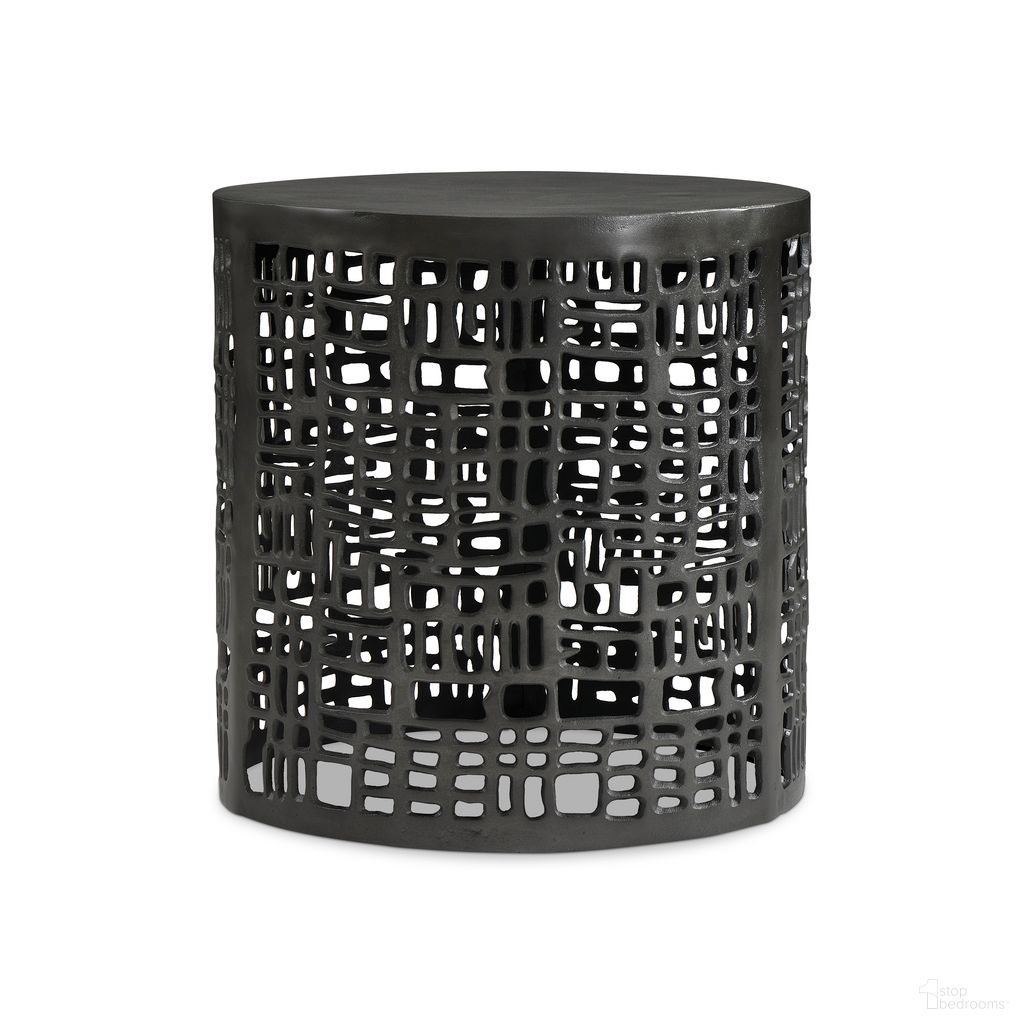 The appearance of Aaron Chairside Table designed by Bernhardt in the modern / contemporary interior design. This graphite piece of furniture  was selected by 1StopBedrooms from Aaron Collection to add a touch of cosiness and style into your home. Sku: 379162. Material: Aluminum.