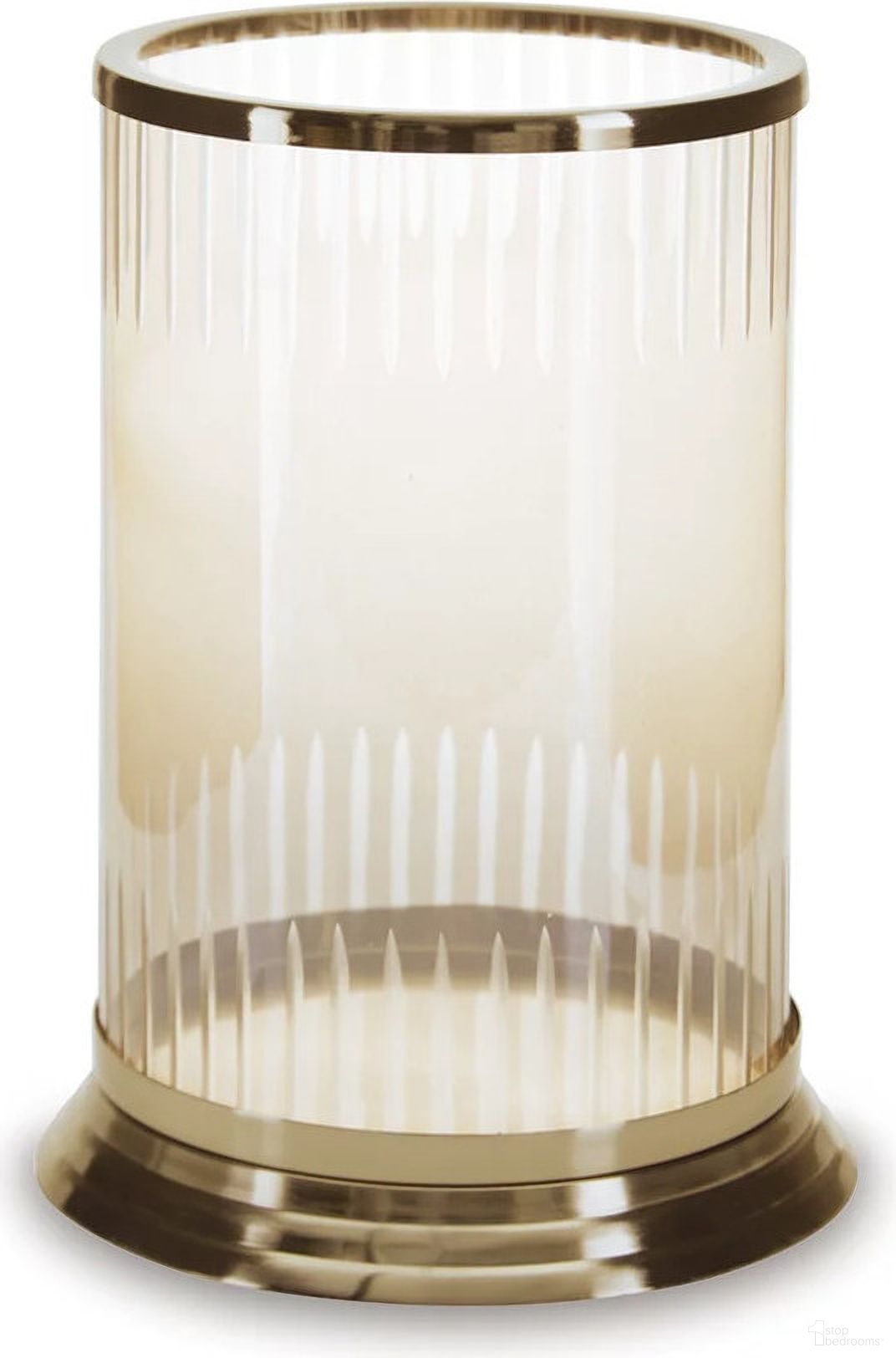 The appearance of Aavinson Large Candle Holder In Amber designed by Signature Design by Ashley in the traditional interior design. This amber piece of furniture was selected by 1StopBedrooms from Aavinson Collection to add a touch of cosiness and style into your home. Sku: A2000688. Material: Glass.