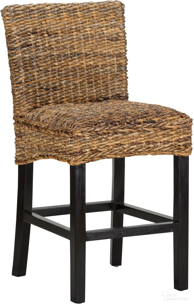 The appearance of Abaca 24 Inch Counter Stool In Multi Brown and Black designed by Classic Home in the transitional interior design. This multi brown and black piece of furniture was selected by 1StopBedrooms from Abaca Collection to add a touch of cosiness and style into your home. Sku: PL11853. Material: Rattan Abaca.