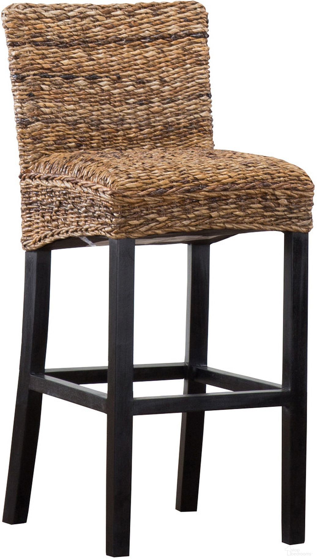The appearance of Abaca 30 Inch Barstool In Multi Brown and Black designed by Classic Home in the transitional interior design. This multi brown and black piece of furniture was selected by 1StopBedrooms from Abaca Collection to add a touch of cosiness and style into your home. Sku: PL11843. Material: Rattan Abaca.