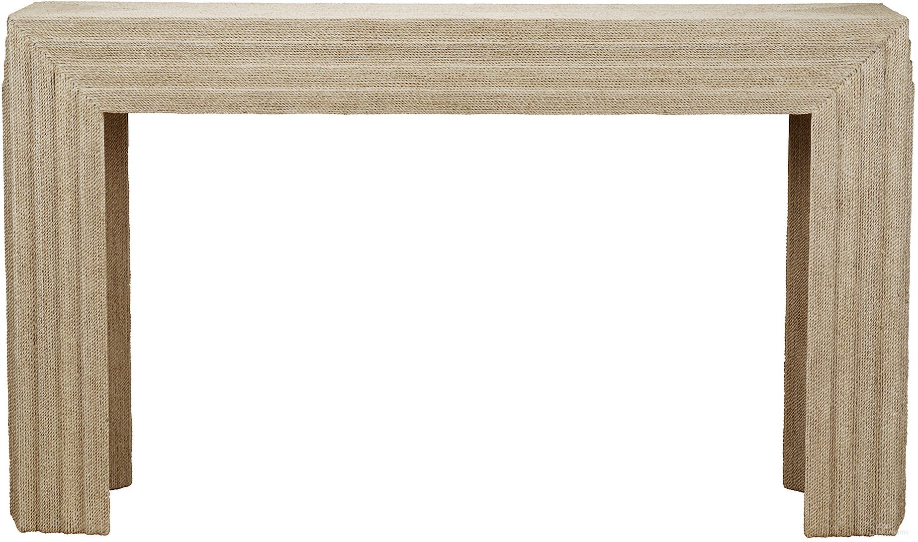 The appearance of Abaca Console Table In Natural Abaca designed by Maitland-Smith in the modern / contemporary interior design. This natural abaca piece of furniture was selected by 1StopBedrooms from Maitland Smith Collection to add a touch of cosiness and style into your home. Sku: 89-0103. Material: Abaca.