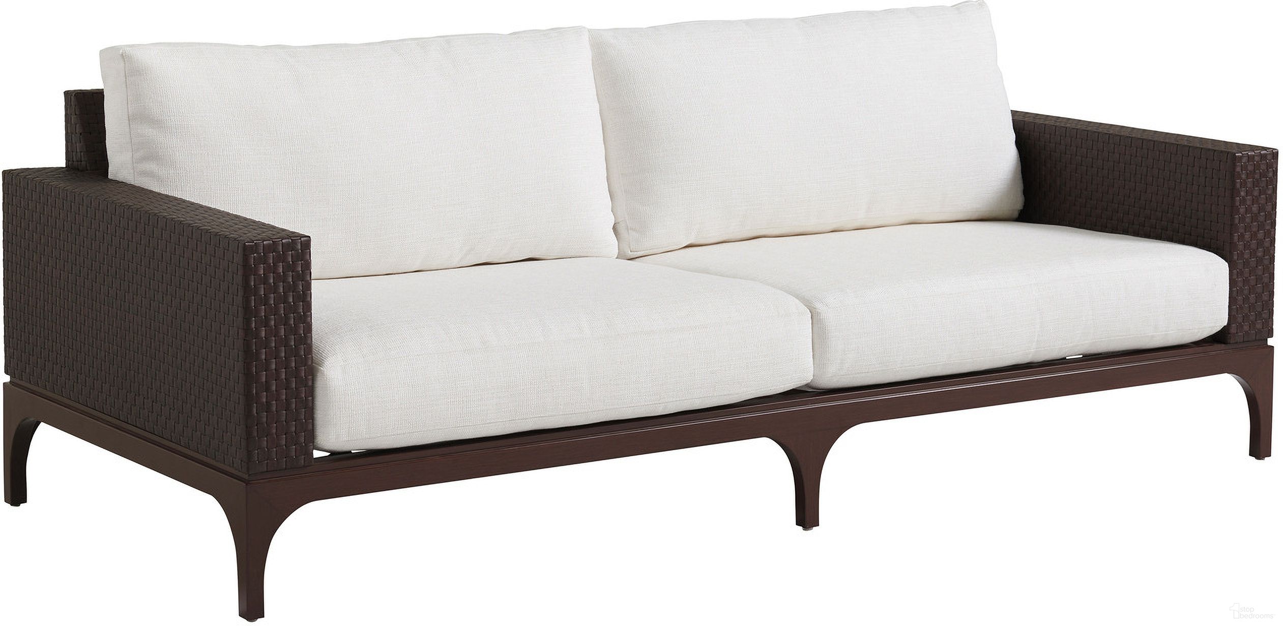 The appearance of Abaco Sofa designed by Tommy Bahama in the coastal interior design. This ivory and white piece of furniture was selected by 1StopBedrooms from Abaco Collection to add a touch of cosiness and style into your home. Sku: 3420-33-40.
