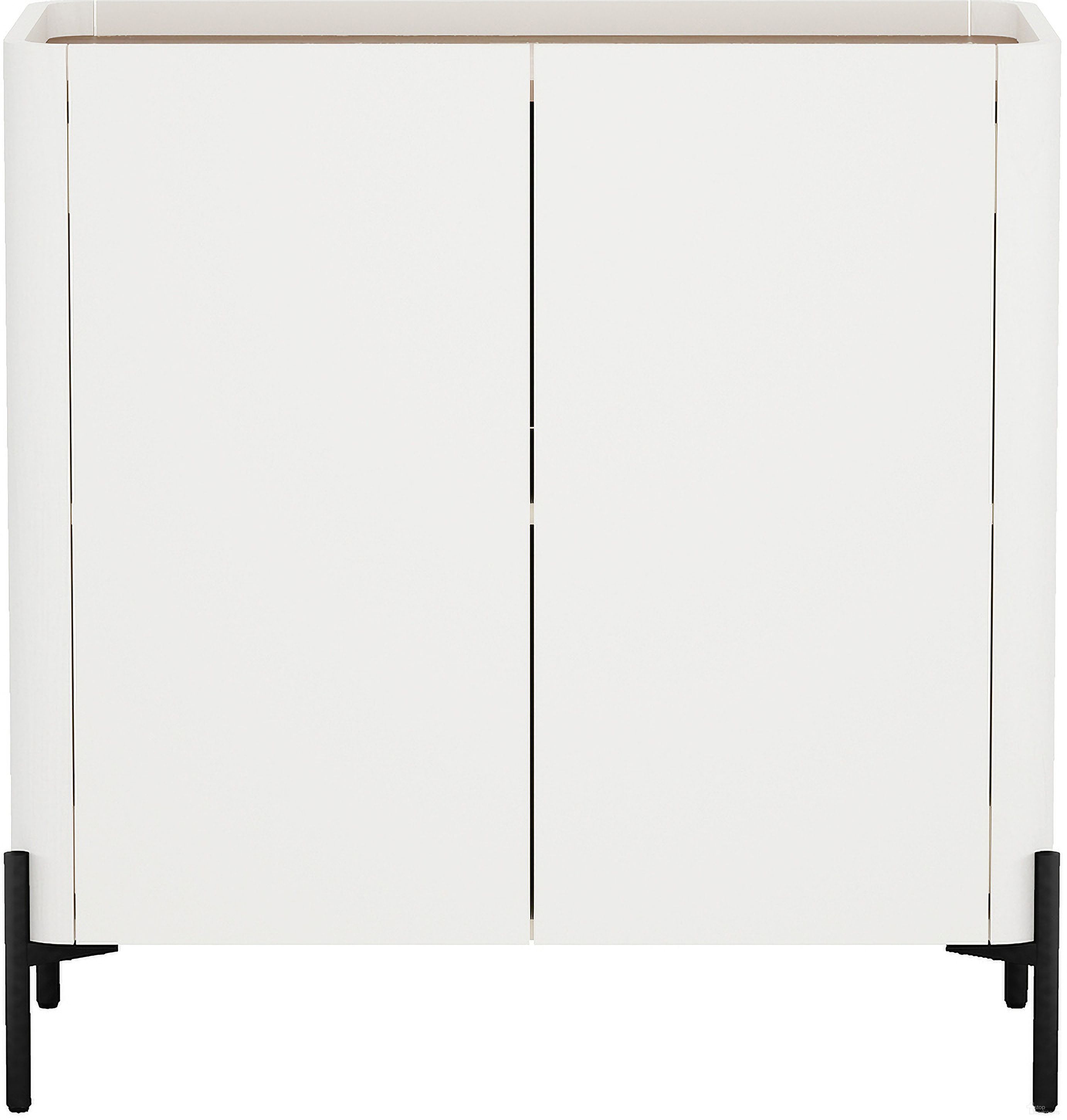 The appearance of Abbey Accent Cabinet In Maple and Off White designed by Manhattan Comfort in the modern / contemporary interior design. This maple/off white piece of furniture  was selected by 1StopBedrooms from Abbey Collection to add a touch of cosiness and style into your home. Sku: AF004-OW. Material: MDP.