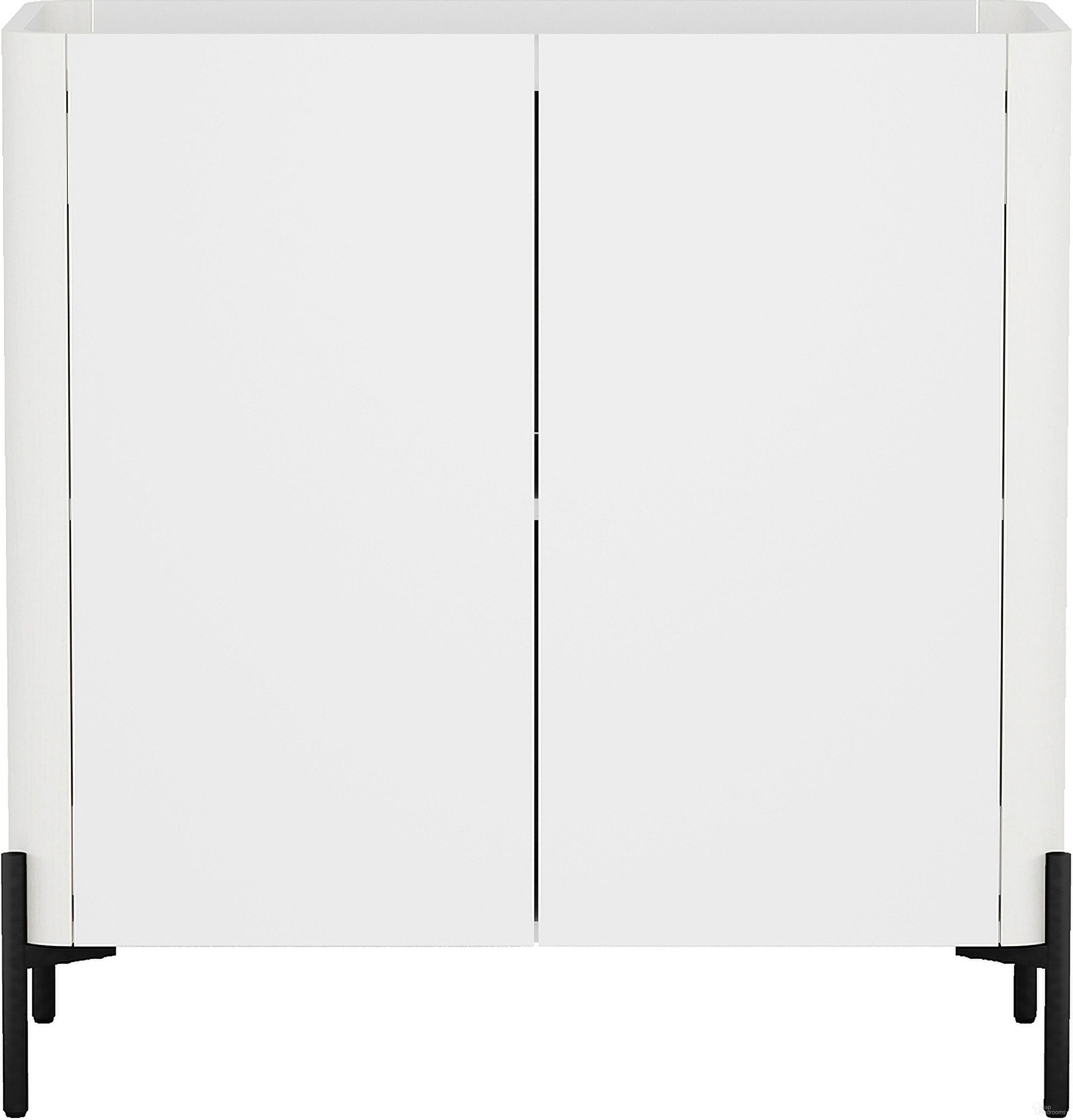 The appearance of Abbey Accent Cabinet In White designed by Manhattan Comfort in the modern / contemporary interior design. This white piece of furniture  was selected by 1StopBedrooms from Abbey Collection to add a touch of cosiness and style into your home. Sku: AF004-WH. Material: MDP.