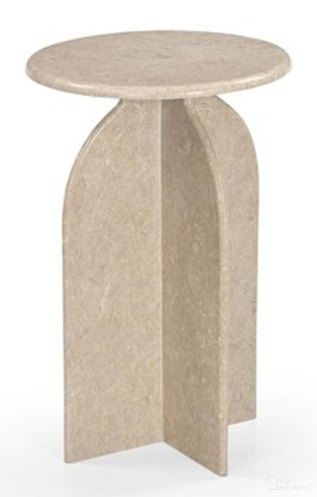 The appearance of Abbey Feather Accent Table In Brown designed by Bassett Mirror Company in the modern / contemporary interior design. This brown piece of furniture  was selected by 1StopBedrooms from Abbey Collection to add a touch of cosiness and style into your home. Sku: 9920-LR-223. Material: Marble.