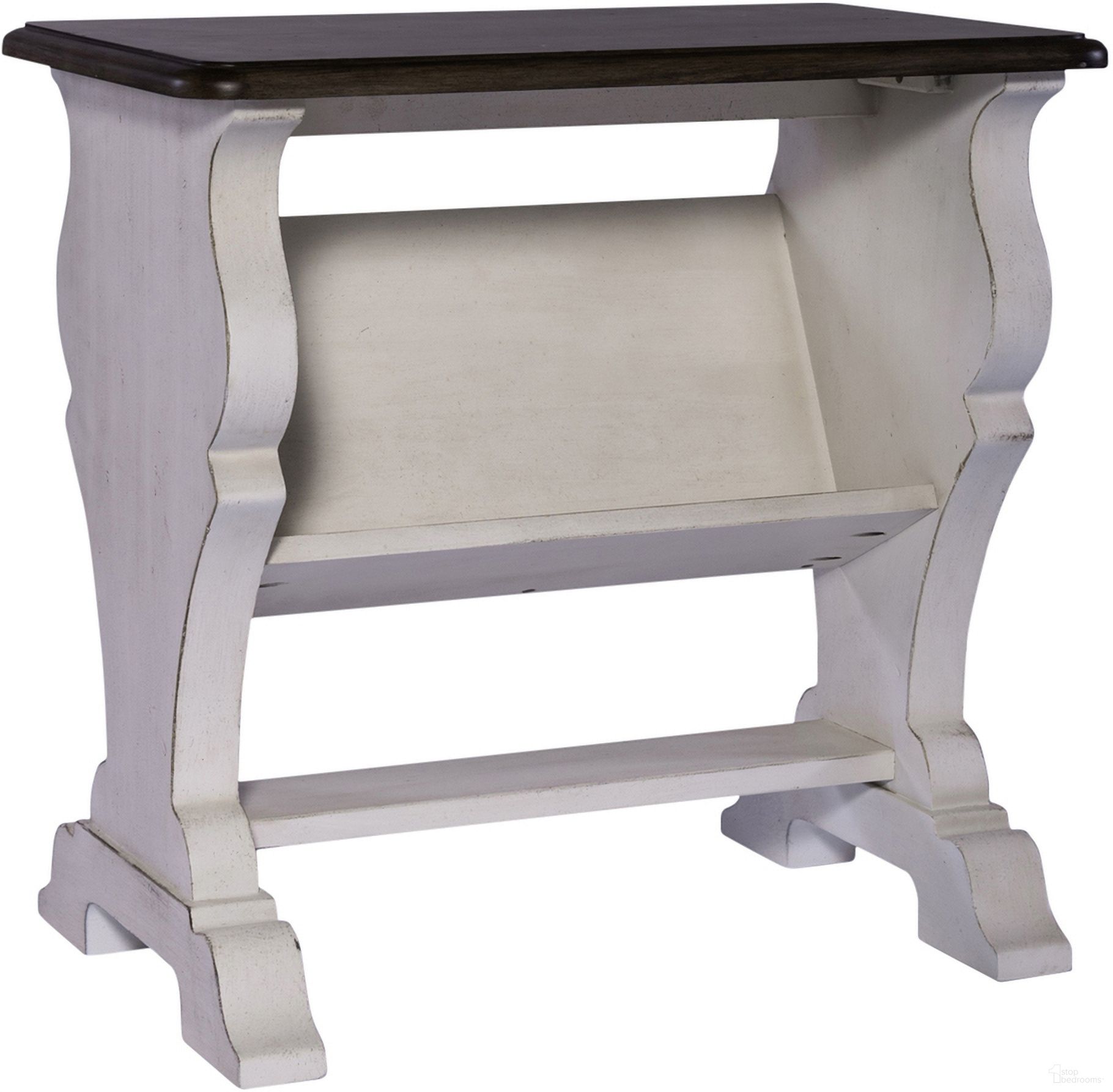 The appearance of Abbey Road Library Chair Side Table designed by Liberty in the traditional interior design. This porcelain white piece of furniture  was selected by 1StopBedrooms from Abbey Road Collection to add a touch of cosiness and style into your home. Sku: 455W-OT1022. Material: Poplar.