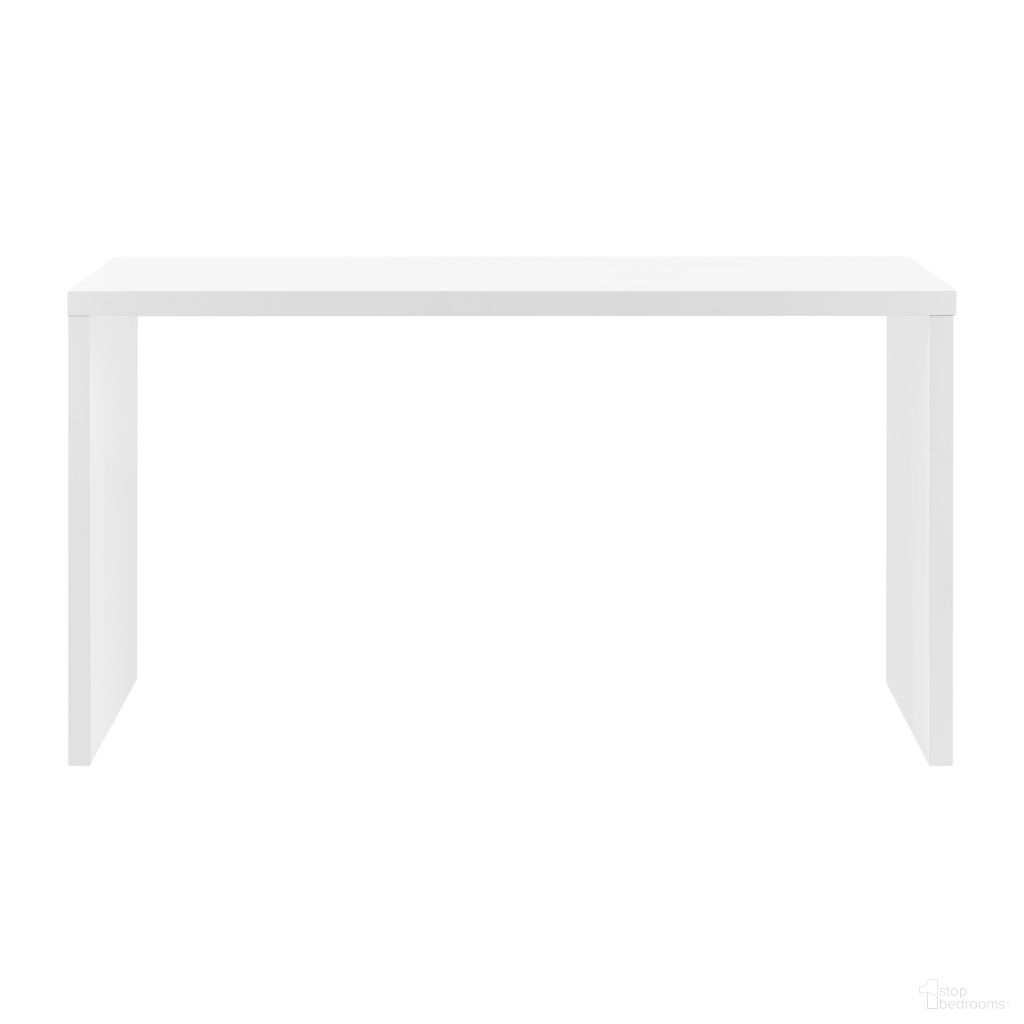 The appearance of Abby 55 Inch Desk In Matte White designed by Euro Style in the modern / contemporary interior design. This matte white piece of furniture was selected by 1StopBedrooms from Abby Collection to add a touch of cosiness and style into your home. Sku: 19710-WHT. Material: MDF.