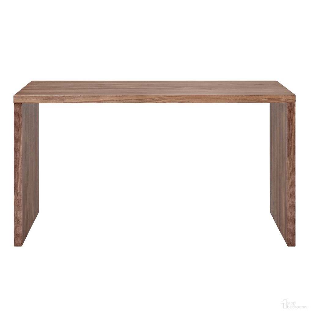 The appearance of Abby 55 Inch Desk In Walnut designed by Euro Style in the modern / contemporary interior design. This walnut piece of furniture was selected by 1StopBedrooms from Abby Collection to add a touch of cosiness and style into your home. Sku: 19710-WAL. Material: MDF.