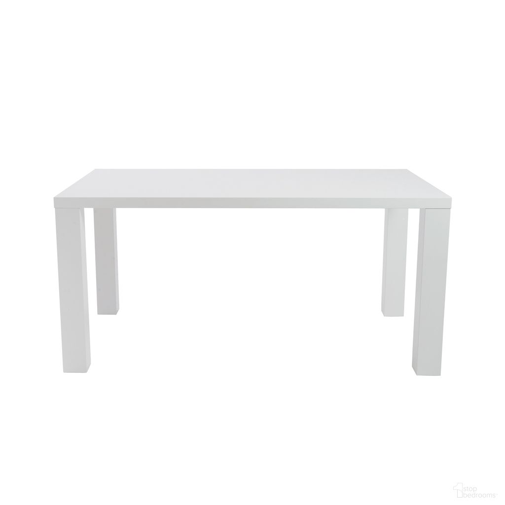 Abby 63 Inch Rectangle Table In White