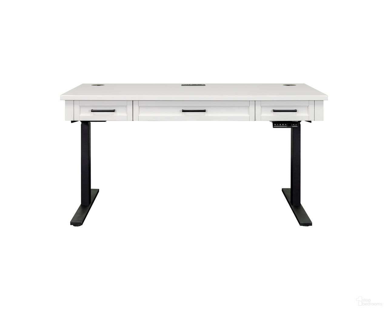 The appearance of Abby Modern Electric Sit and Stand Wood Adjustable Office Desk In White designed by Martin Furniture in the modern / contemporary interior design. This white piece of furniture was selected by 1StopBedrooms from Abby Collection to add a touch of cosiness and style into your home. Sku: IMAY384T-KIT. Material: Wood.