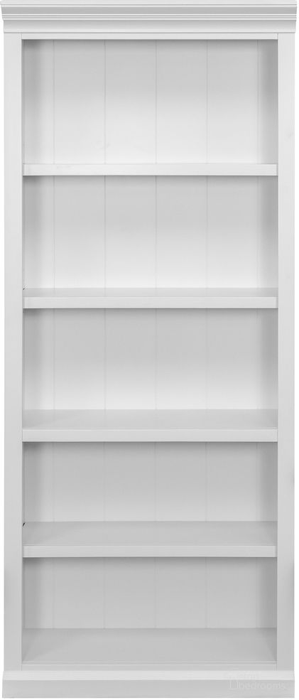 The appearance of Abby Modern Wood Open Bookcase In White designed by Martin Furniture in the modern / contemporary interior design. This white piece of furniture  was selected by 1StopBedrooms from Abby Collection to add a touch of cosiness and style into your home. Sku: IMAY3278. Material: Wood.