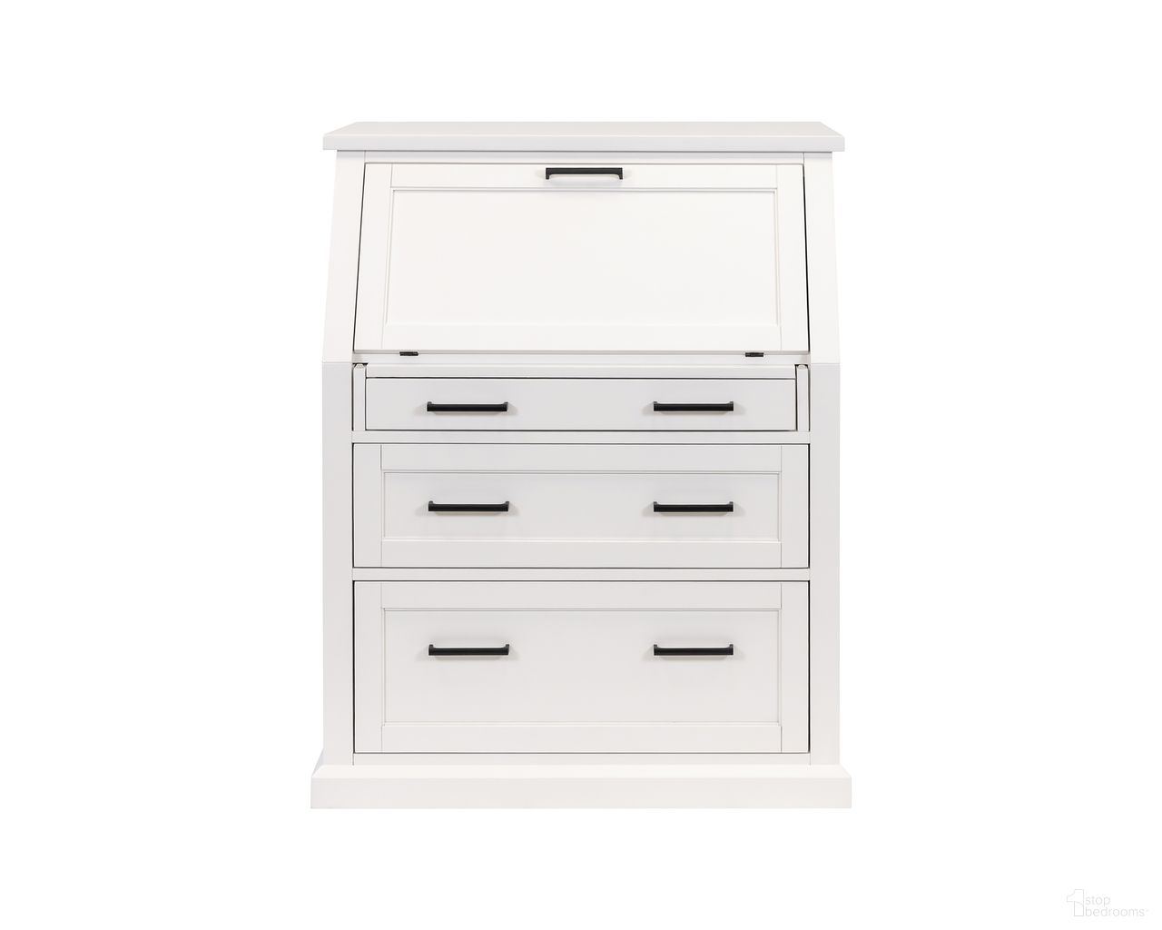 The appearance of Abby Wood Drop-Lid Secretary Desk In White designed by Martin Furniture in the modern / contemporary interior design. This white piece of furniture was selected by 1StopBedrooms from Abby Collection to add a touch of cosiness and style into your home. Sku: IMAY550. Material: Wood.