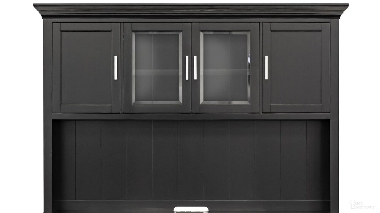The appearance of Abby Wood Hutch with Doors In Black designed by Martin Furniture in the modern / contemporary interior design. This black piece of furniture was selected by 1StopBedrooms from Abby Collection to add a touch of cosiness and style into your home. Sku: IMAY682B. Material: Wood.