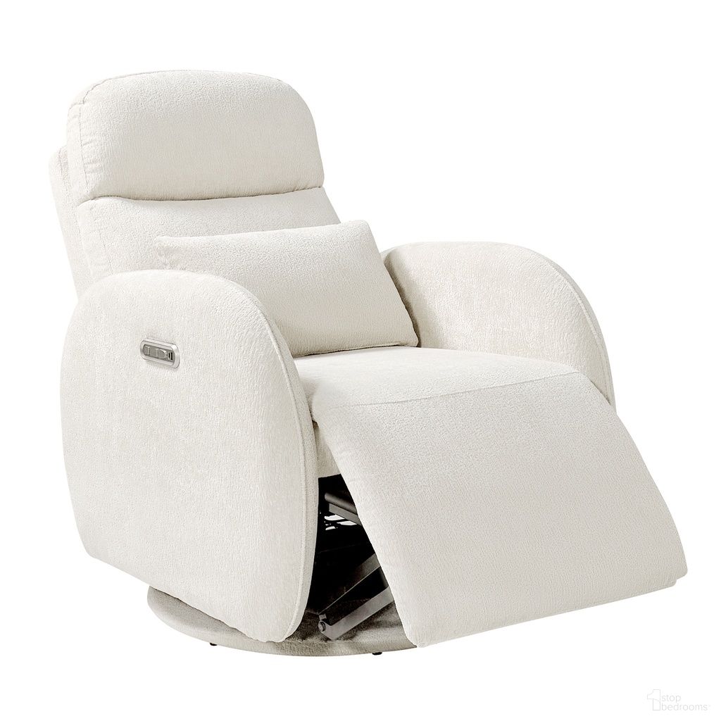 The appearance of Abelie Motion Chair In White designed by Karat Home in the traditional interior design. This white piece of furniture  was selected by 1StopBedrooms from Abelie Collection to add a touch of cosiness and style into your home. Sku: RCAL1374-WTE. Material: Chenille.