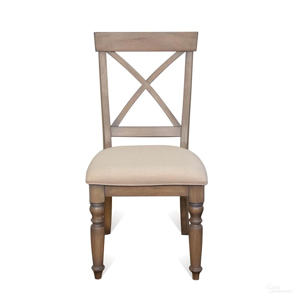 The appearance of Aberdeen X-Back Side Chair Set of 2 In Driftwood designed by Riverside Furniture in the country / farmhouse interior design. This driftwood piece of furniture  was selected by 1StopBedrooms from Aberdeen Collection to add a touch of cosiness and style into your home. Sku: 21358. Material: Wood. Chair Type: Side Chair.