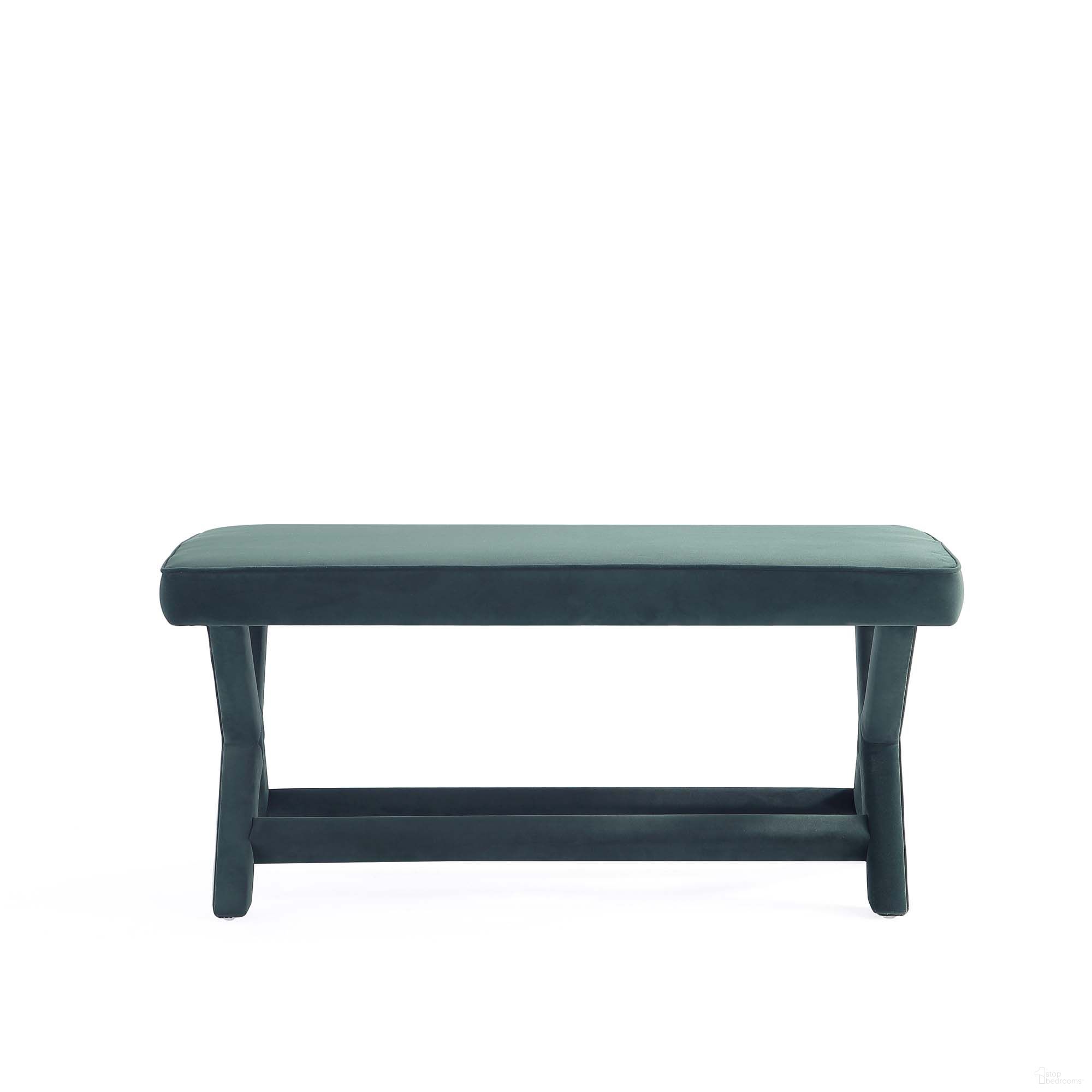 Abigail Double Ottoman Bench In Green