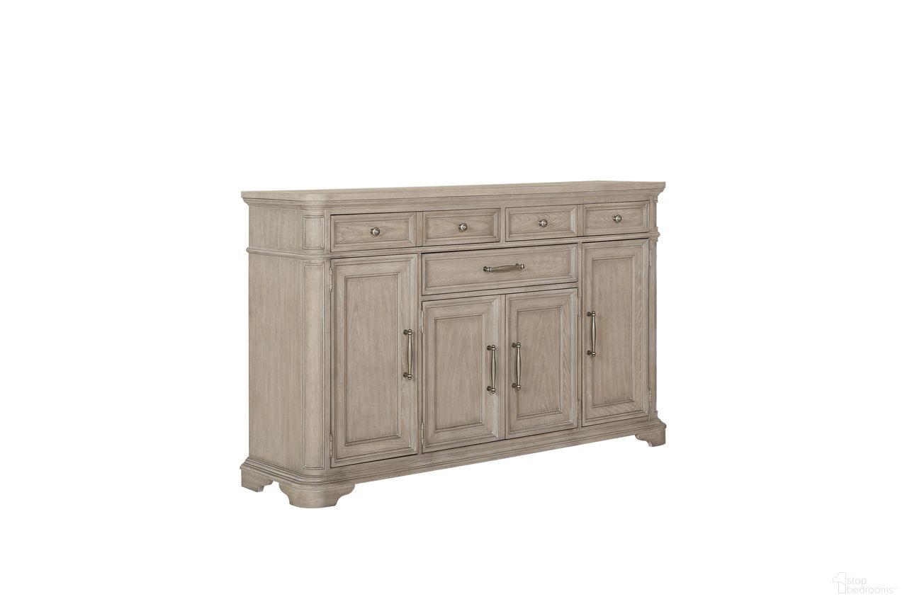 The appearance of Abington Dining Sideboard Cabinet in Linville Oak designed by FD Home in the traditional interior design. This linville oak piece of furniture  was selected by 1StopBedrooms from Abington Collection to add a touch of cosiness and style into your home. Sku: 4560-09. Material: Poplar Solid.