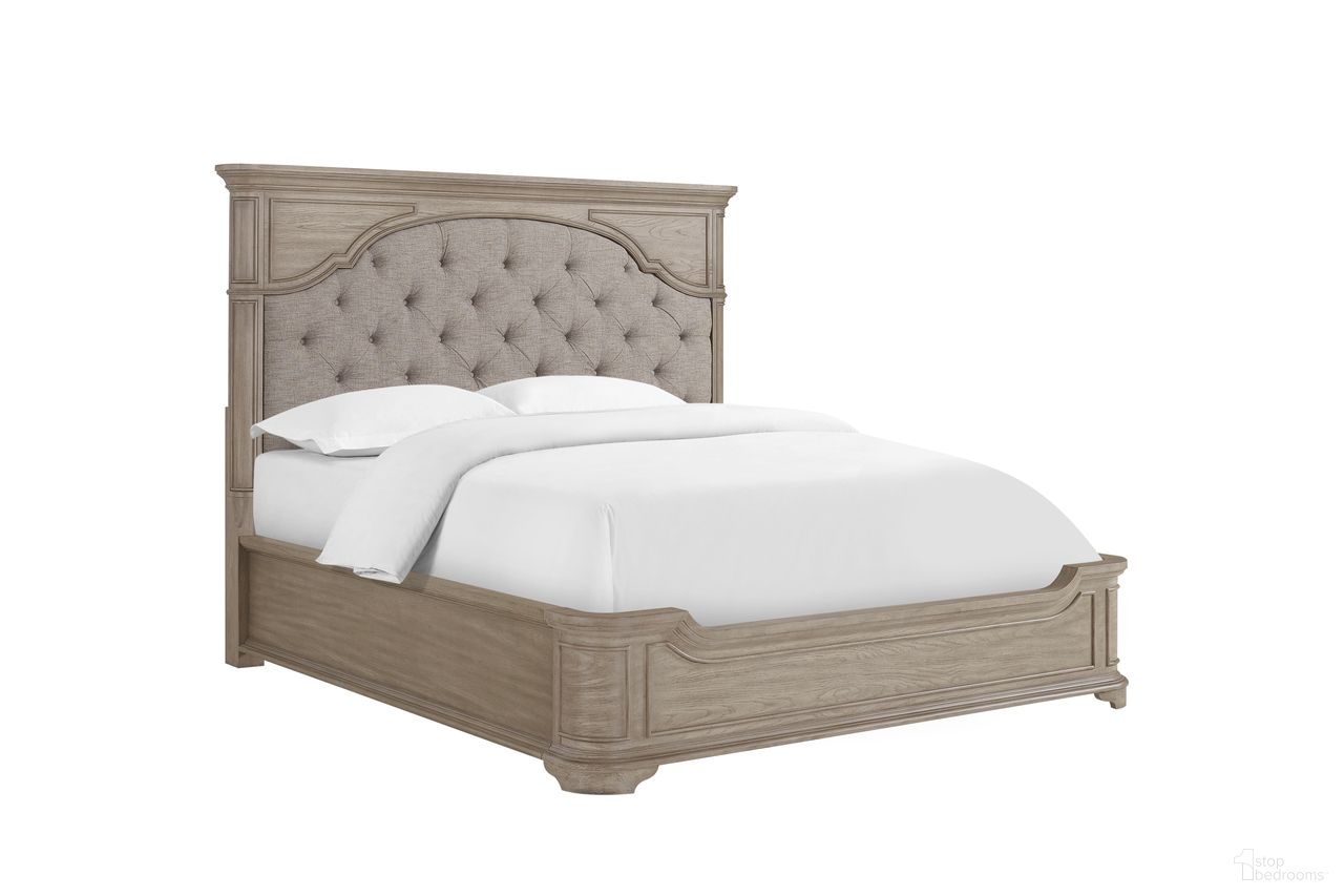The appearance of Abington King Upholstered Panel Bed in Linville Oak designed by FD Home in the traditional interior design. This linville oak piece of furniture was selected by 1StopBedrooms from Abington Collection to add a touch of cosiness and style into your home. Sku: 7560-03;7560-04;7560-08. Bed Type: Panel Bed. Bed Size: King. Material: Poplar Solid.