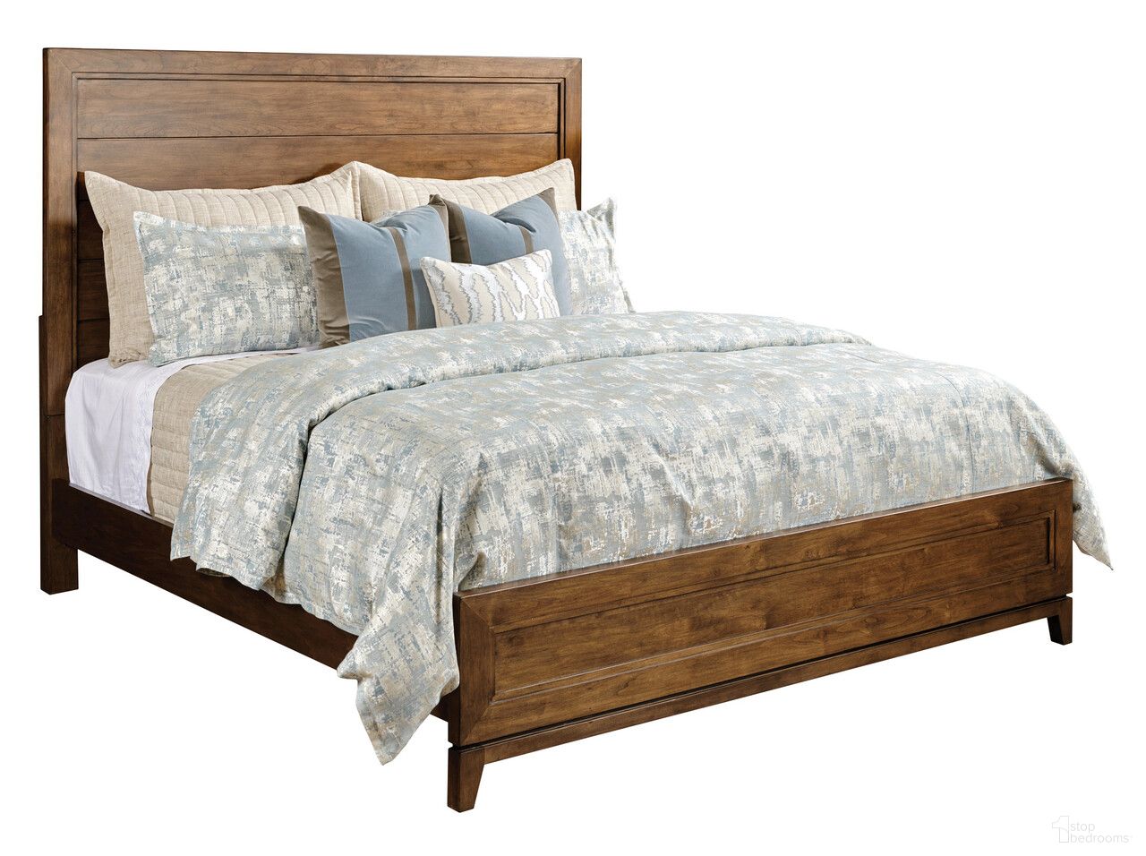 Schafer California King Panel Bed In Warm Brunette