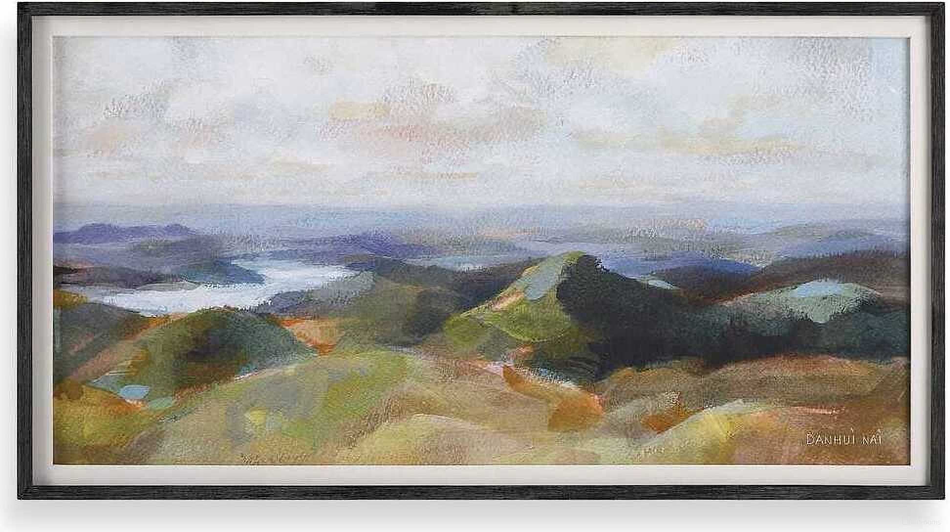 Above The Lakes Framed Landscape Print In Multi