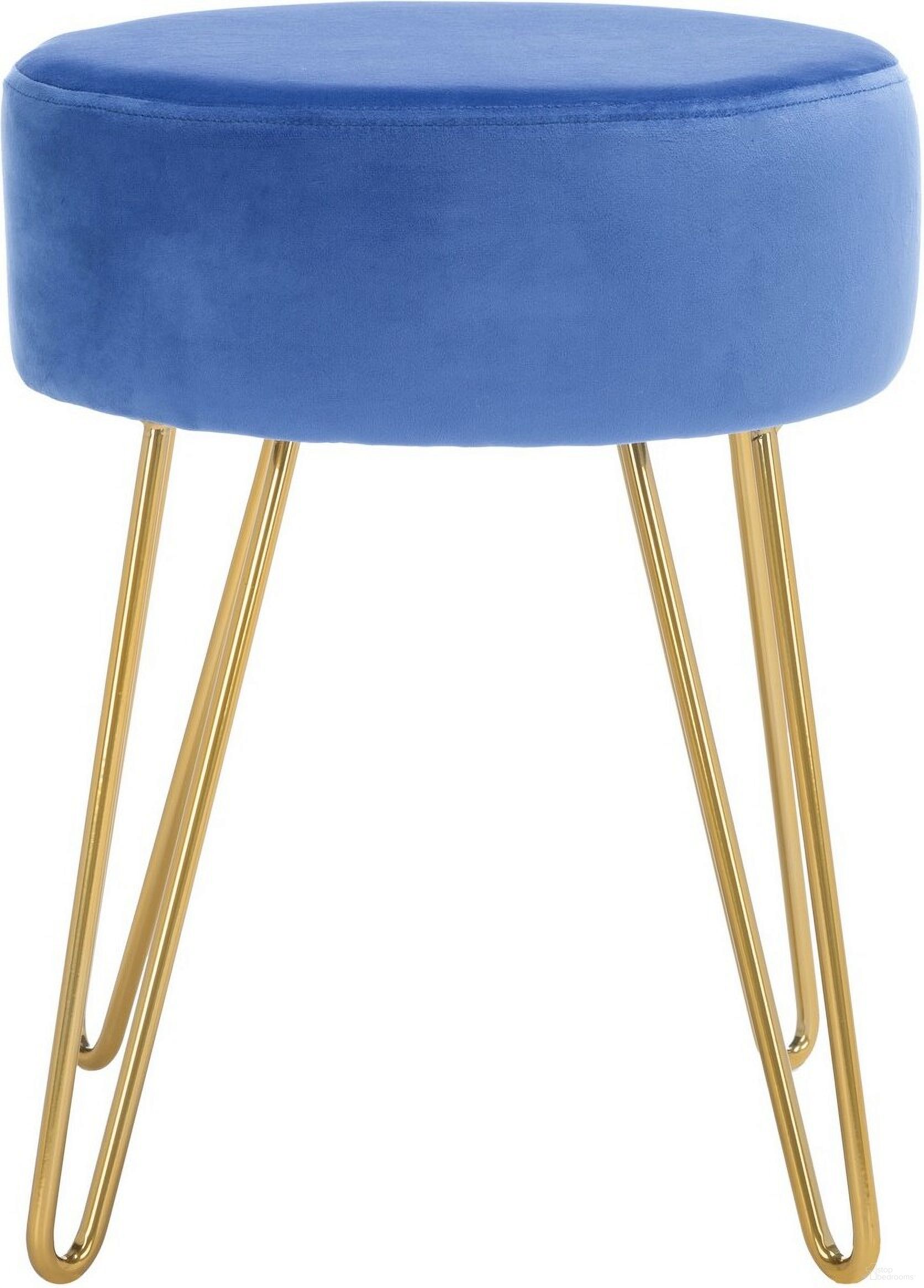 The appearance of Abrea Round Ottoman in Blue designed by Safavieh in the transitional interior design. This blue piece of furniture was selected by 1StopBedrooms from Abrea Collection to add a touch of cosiness and style into your home. Sku: OTT7500B. Material: Steel.
