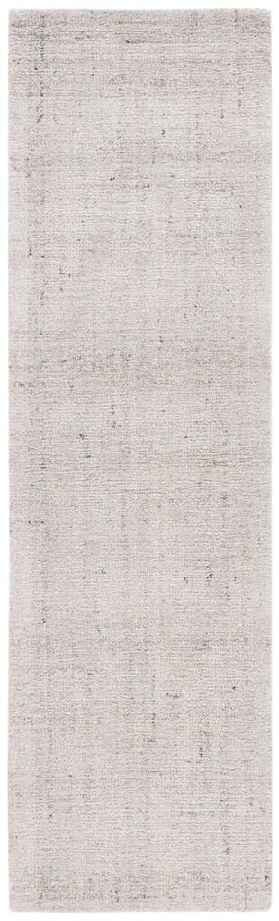 Abstract 2'-3" x 8' Area Rug In Ivory and Grey