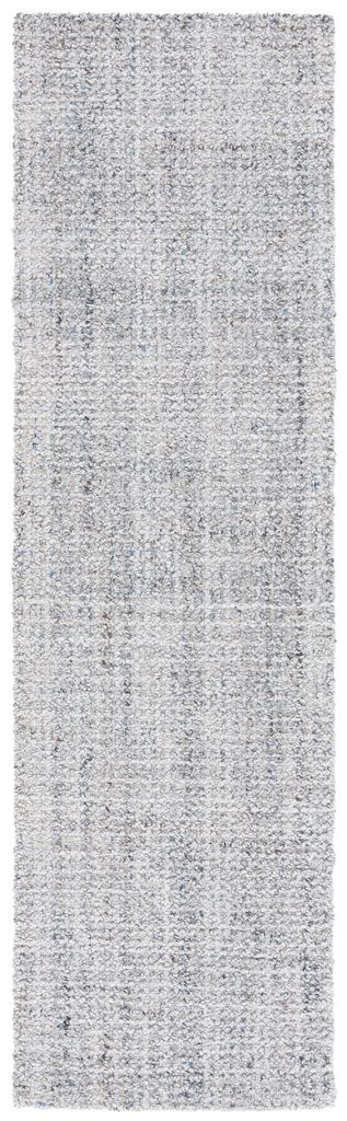 Abstract 2'-3" x 8' Area Rug In Light Grey