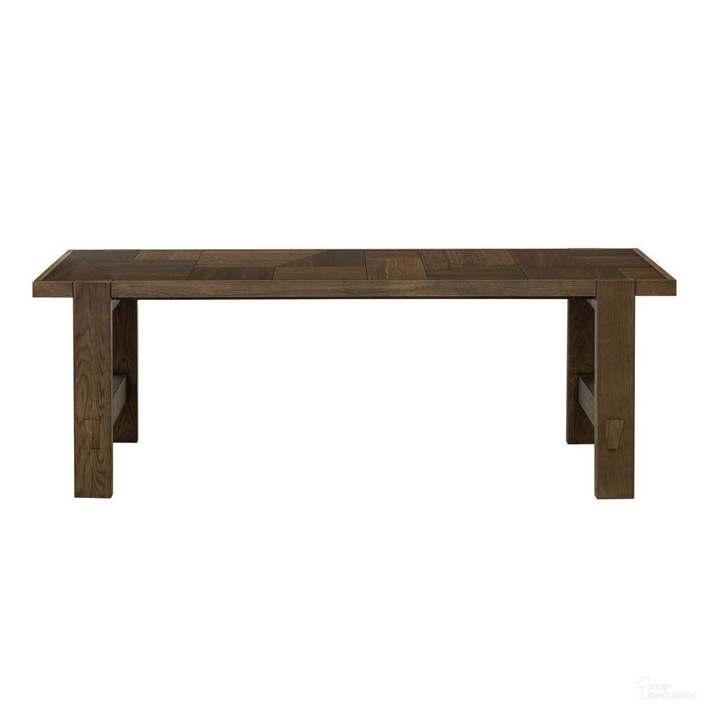 The appearance of Abstract Dining Table In Smokey Chestnut designed by LH Imports in the transitional interior design. This smokey chestnut piece of furniture was selected by 1StopBedrooms from Abstract Collection to add a touch of cosiness and style into your home. Sku: ABT010S. Table Base Style: Double Pedestal. Table Top Shape: Rectangular. Size: 39" x 87". Material: Oak.