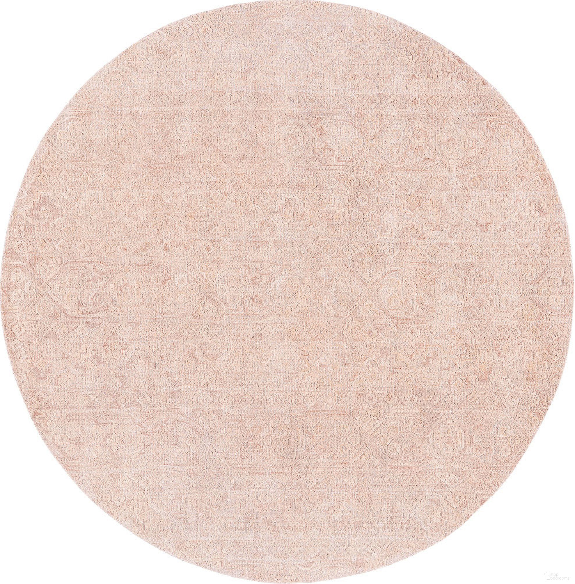 Abstract Hand Tufted Beige and Light Brown 6' x 6' Round Rugs
