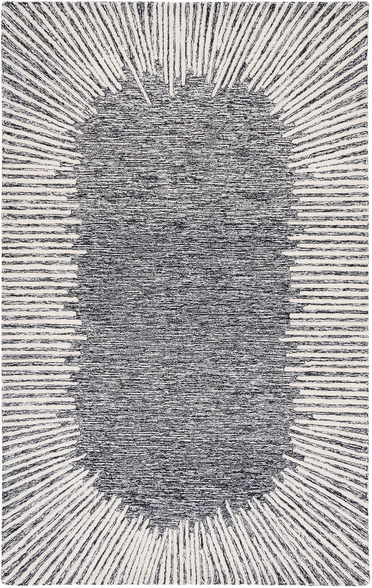 The appearance of Abstract Hand Tufted Black and Ivory 3' x 5' Small Rectangle Rugs ABT478Z-3 designed by Safavieh in the modern / contemporary interior design. This black and ivory piece of furniture  was selected by 1StopBedrooms from Abstract Collection to add a touch of cosiness and style into your home. Sku: ABT478Z-3. Material: Wool.