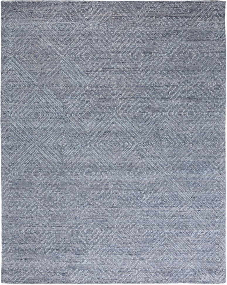The appearance of Abstract Hand Tufted Blue 10' x 14' Large Rectangle Rugs designed by Safavieh in the modern / contemporary interior design. This blue piece of furniture  was selected by 1StopBedrooms from Abstract Collection to add a touch of cosiness and style into your home. Sku: ABT146M-10. Material: Polyester.
