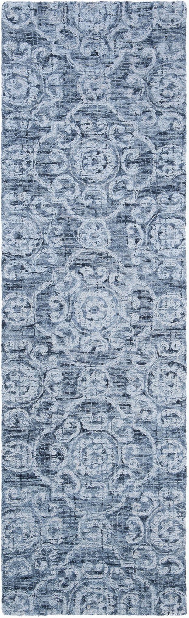 The appearance of Abstract Hand Tufted Blue 2'-3" x 8' Runner Rugs designed by Safavieh in the coastal interior design. This blue piece of furniture  was selected by 1StopBedrooms from Abstract Collection to add a touch of cosiness and style into your home. Sku: ABT207A-28. Material: Wool.