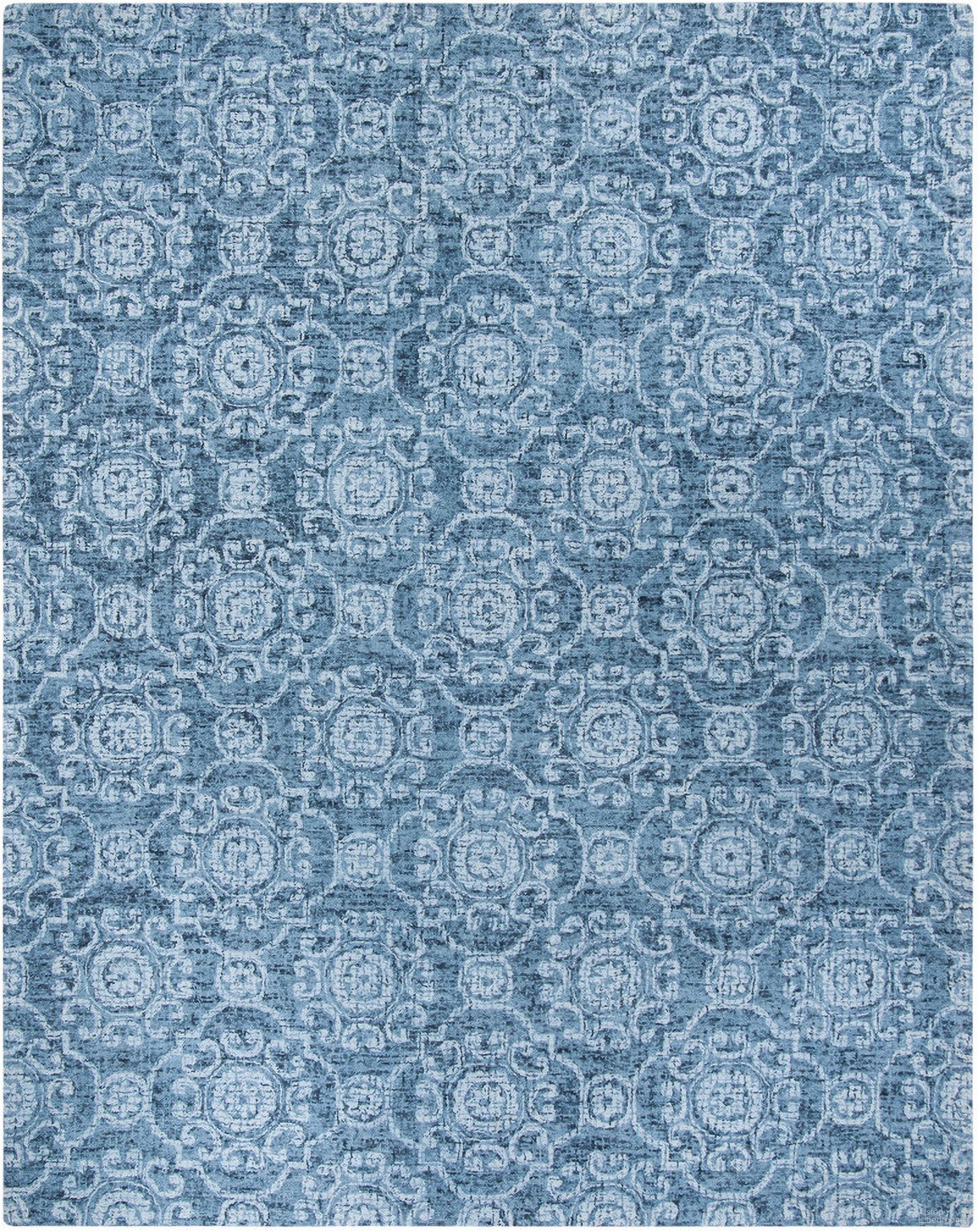 The appearance of Abstract Hand Tufted Blue 8' x 10' Large Rectangle Rugs designed by Safavieh in the coastal interior design. This blue piece of furniture  was selected by 1StopBedrooms from Abstract Collection to add a touch of cosiness and style into your home. Sku: ABT207A-8. Material: Wool.